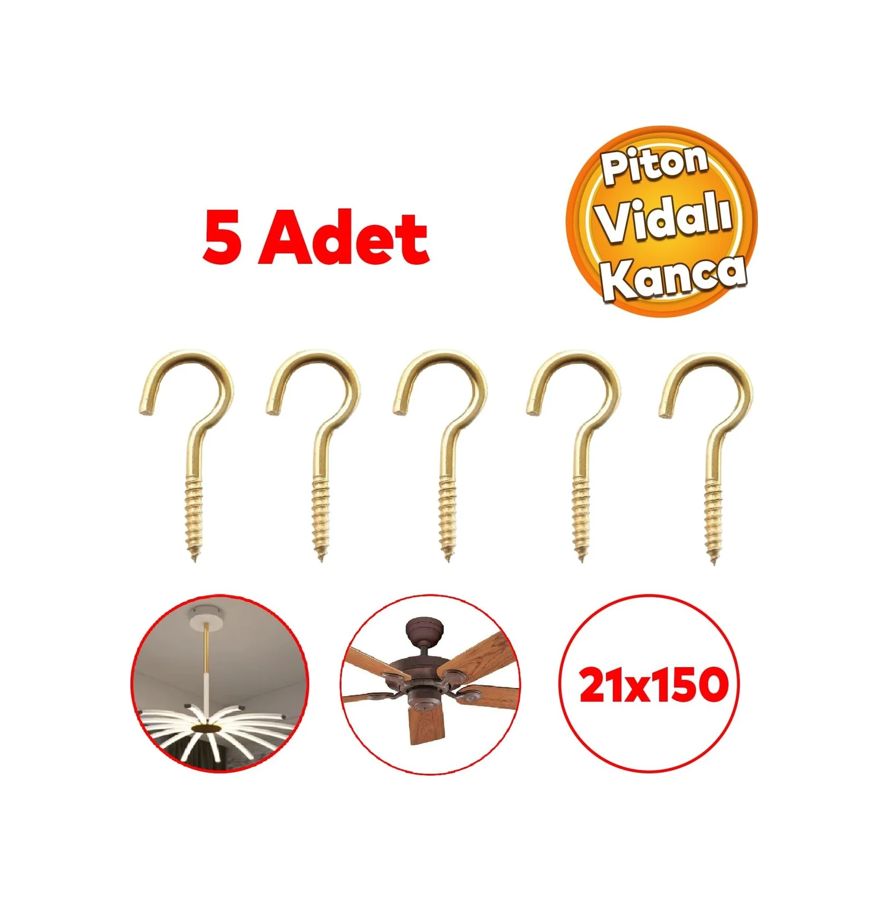 Lexroo Metal Piton Vidalı Gerdirme 21x150 Çekme Kaldırma Tavan Açık Ağız Kancalı Avize Asma Kiti 5 Diğer Lexroo Metal Piton Vidalı Gerdirme 21x150 Çekme Kaldırma Tavan Açık Ağız Kancalı Avize Asma Kiti 5 Diğer - Görsel 2