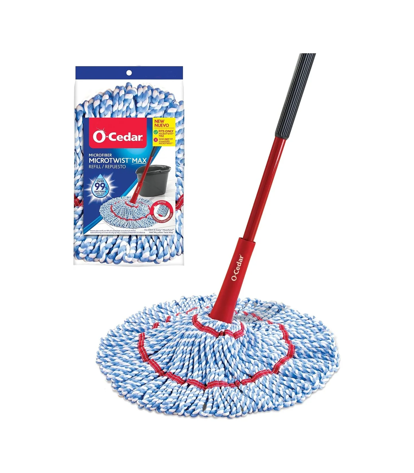 Lexroo Microtwist Max Mikrofiber Bükümlü Paspas, 1 Ekstra Dolum İle Lexroo Microtwist Max Mikrofiber Bükümlü Paspas, 1 Ekstra Dolum İle
