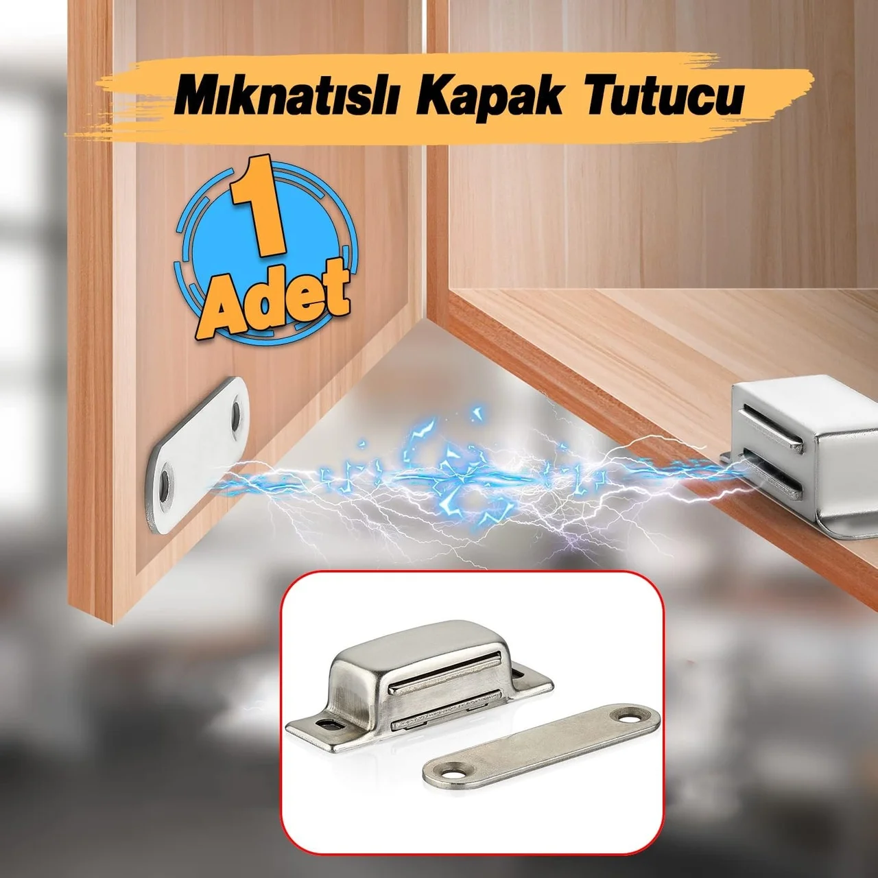 Lexroo Mıknatıslı Çıt Çıt 5 Cm Paslanmaz Metal Kapak Tutucu Dolap Açılır Kapanır Çekmece Kapatma Lexroo Mıknatıslı Çıt Çıt 5 Cm Paslanmaz Metal Kapak Tutucu Dolap Açılır Kapanır Çekmece Kapatma