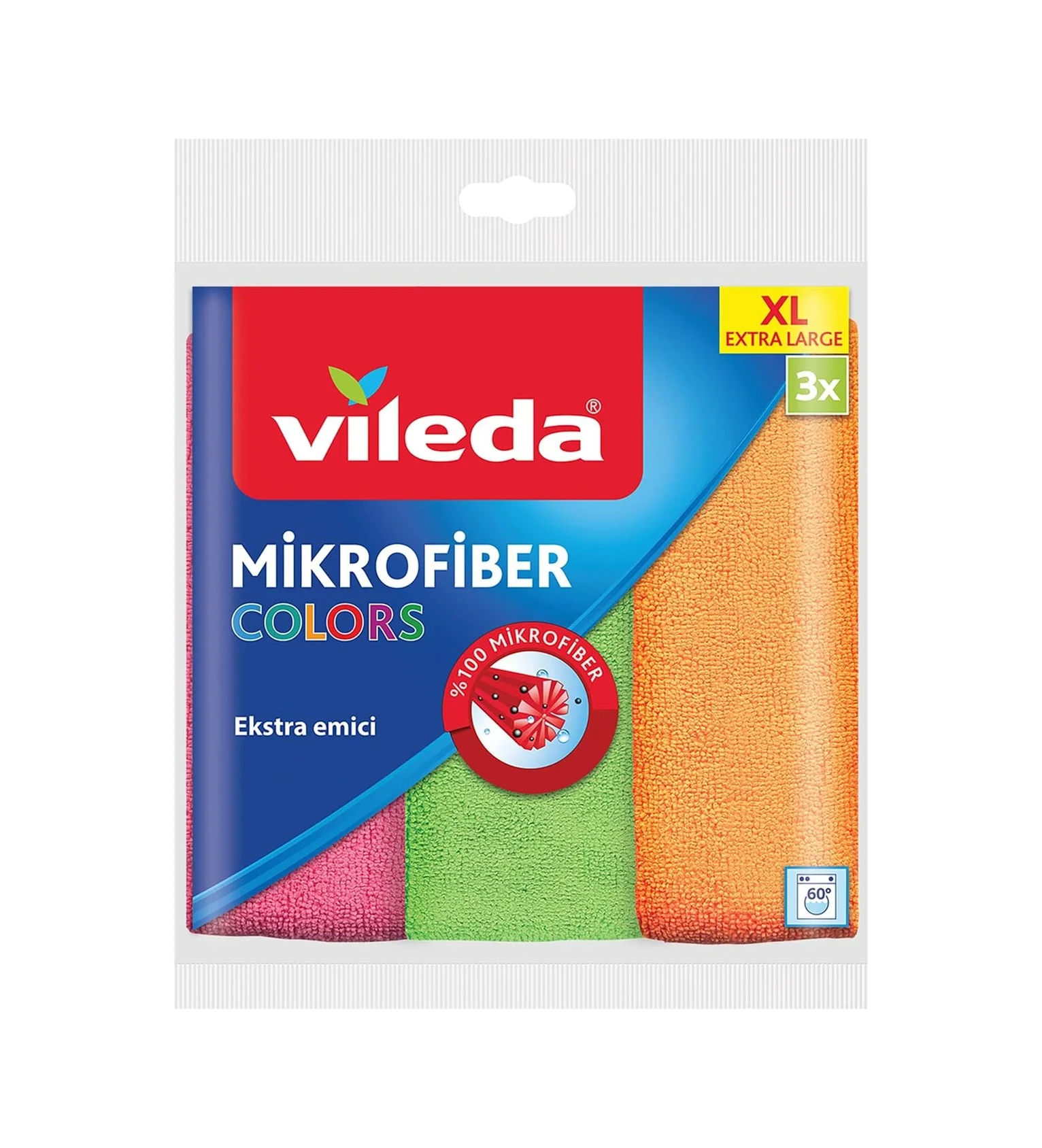 Lexroo Mikrofiber Colors Bez, 3'lü Paket Çok Renkli Lexroo Mikrofiber Colors Bez, 3'lü Paket Çok Renkli