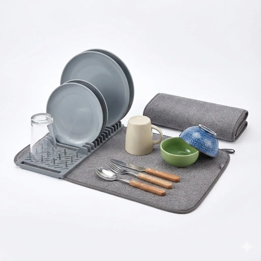 Lexroo Mikrofiber Su Emici Bulaşıklık Matı Çok Renkli Lexroo Mikrofiber Su Emici Bulaşıklık Matı Çok Renkli