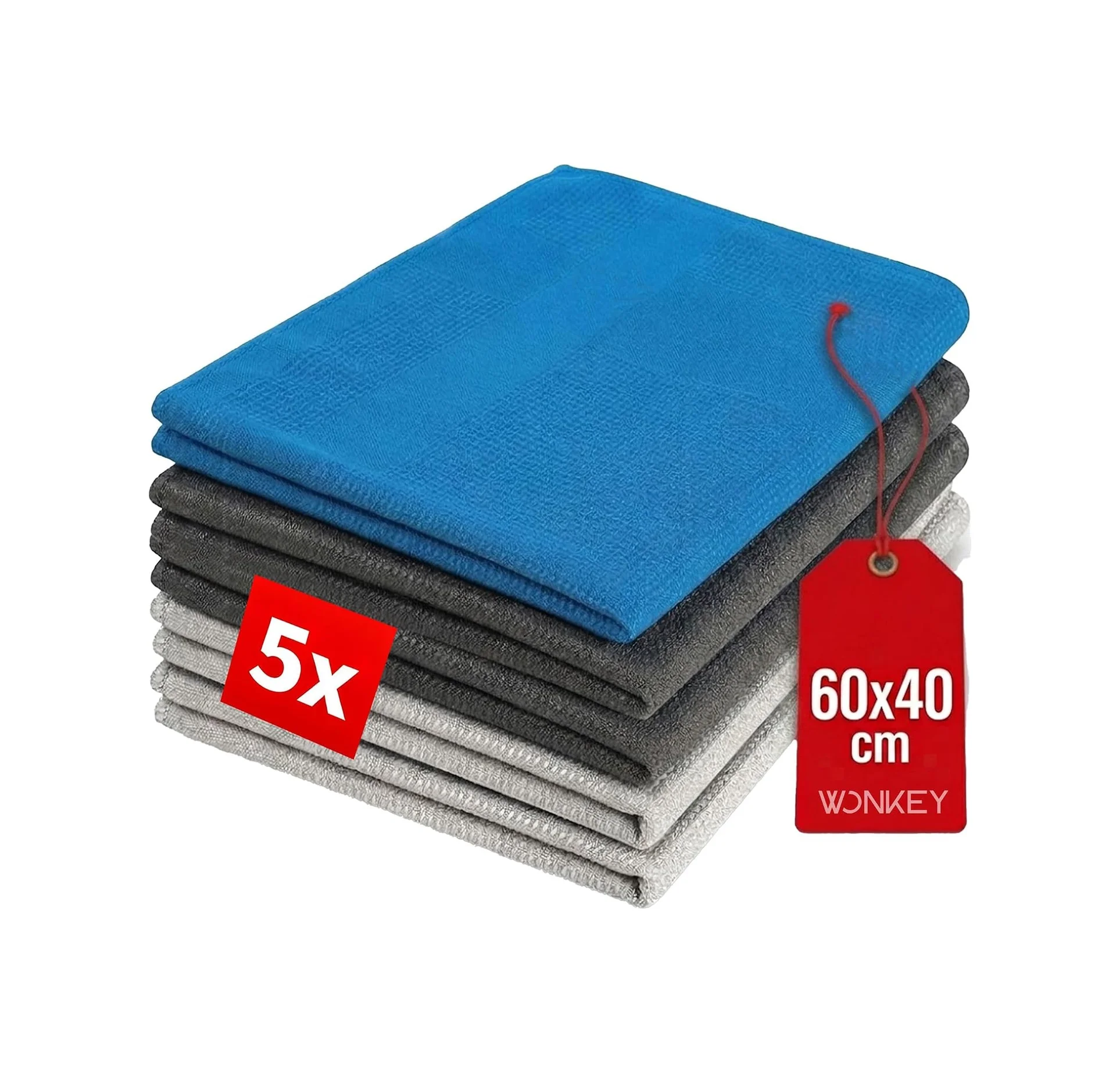 Lexroo Mikrofiber Temizlik Bezi 5'li Paket, 60x40 Cm Çok Amaçlı Sihirli Araba Cam, Toz, Mutfak Çok Renkli Lexroo Mikrofiber Temizlik Bezi 5'li Paket, 60x40 Cm Çok Amaçlı Sihirli Araba Cam, Toz, Mutfak Çok Renkli