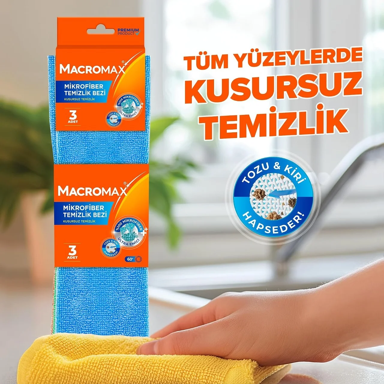 Lexroo Mikrofiber Temizlik Bezi 3'lü Paket, Ultra Emici Toz Alıcı Çok Amaçlı Yüzey Bezi Çok Renkli Lexroo Mikrofiber Temizlik Bezi 3'lü Paket, Ultra Emici Toz Alıcı Çok Amaçlı Yüzey Bezi Çok Renkli