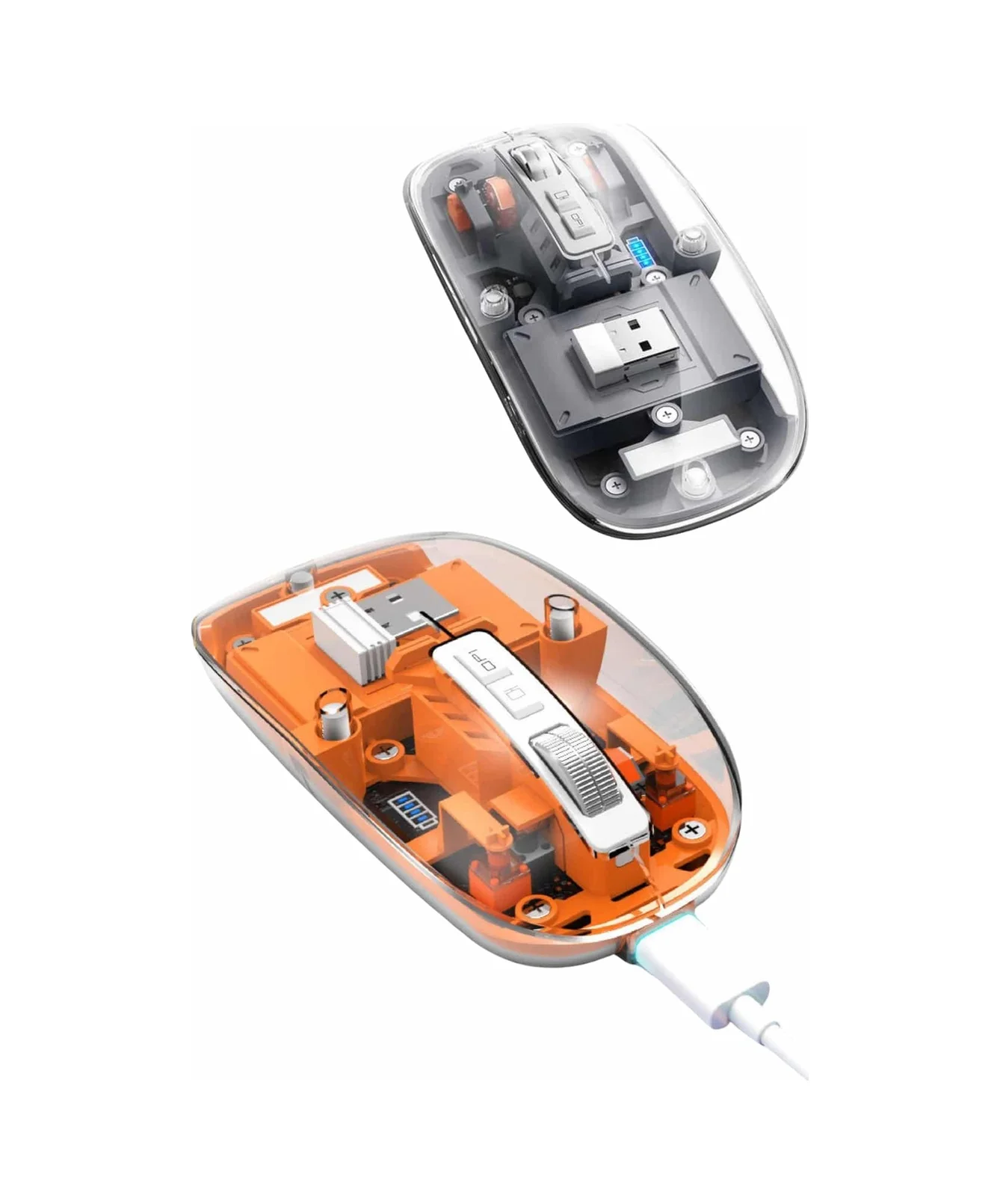 Lexroo Mouse Fare Kablosuz Mouse Fare Şarjlı Bluetooth Sessiz 5 Tuşlu Şeffaf Lexroo Mouse Fare Kablosuz Mouse Fare Şarjlı Bluetooth Sessiz 5 Tuşlu Şeffaf