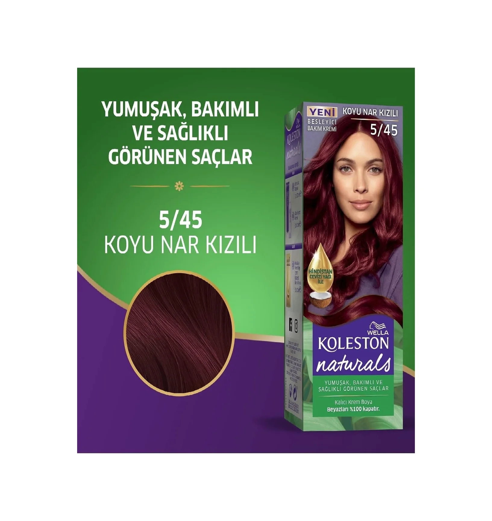 Lexroo Naturals Koyu Nar Kızılı 5/45 Lexroo Naturals Koyu Nar Kızılı 5/45