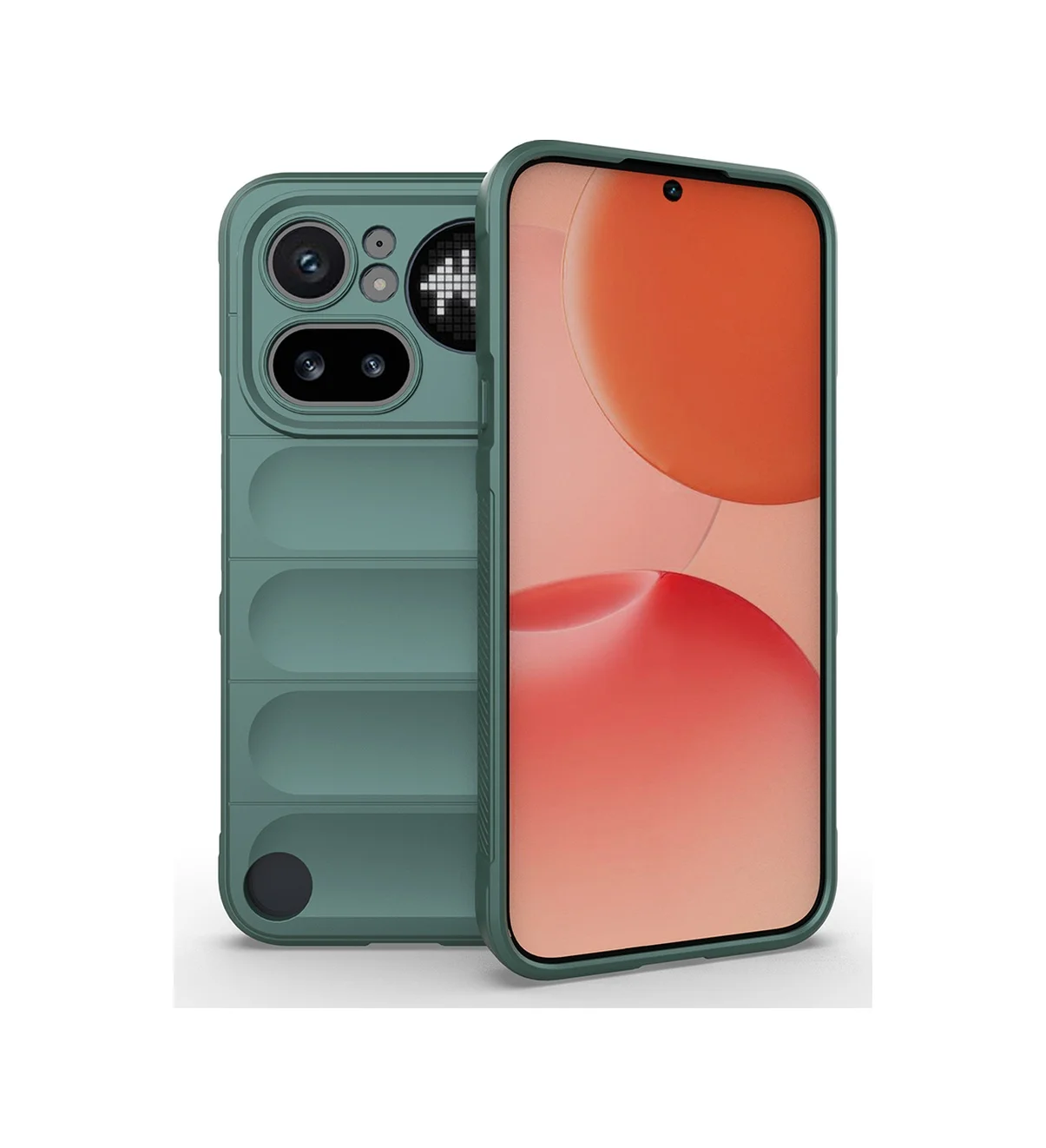 Lexroo Nothing Phone 4a Pro Kılıf Esnek Tpu Oyuklu Arka Yüzey Tasarımlı Etnik Silikon - Koyu Yeşil Lexroo Nothing Phone 4a Pro Kılıf Esnek Tpu Oyuklu Arka Yüzey Tasarımlı Etnik Silikon - Koyu Yeşil