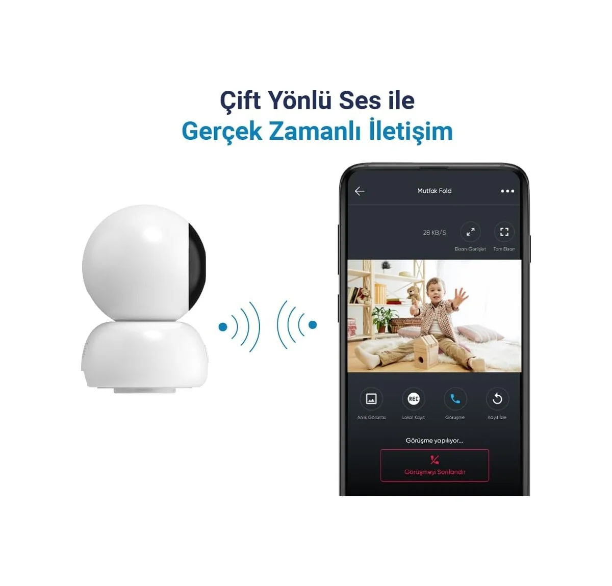 Lexroo Omni Wi-fi Akıllı Kamera, 360 Derece Görüntüleme, Akıllı Hareket Takibi, Ses Algılama Lexroo Omni Wi-fi Akıllı Kamera, 360 Derece Görüntüleme, Akıllı Hareket Takibi, Ses Algılama
