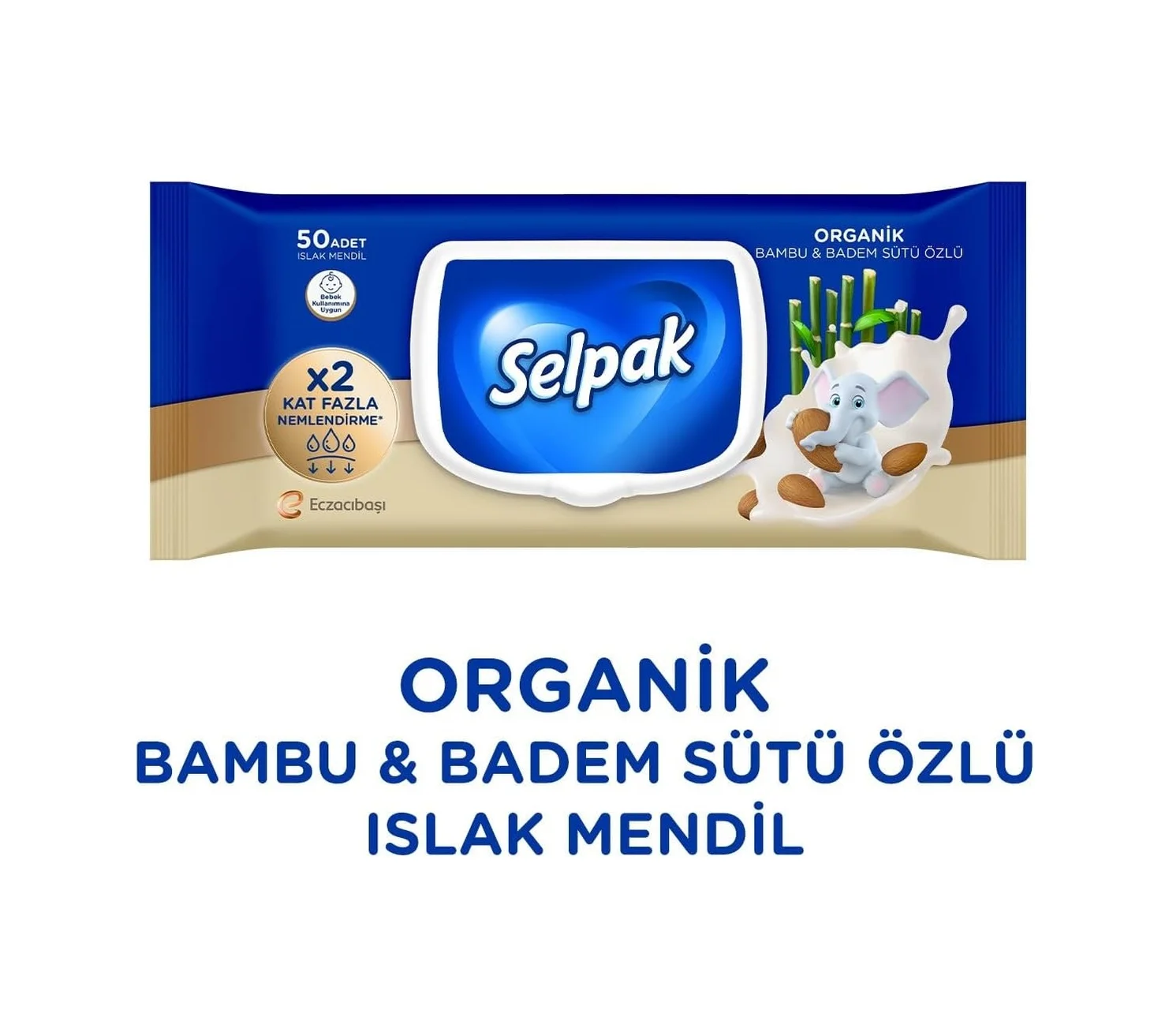 Lexroo Organik Bambu Badem Sütlü Islak Mendil 1x50 1000'li Set Lexroo Organik Bambu Badem Sütlü Islak Mendil 1x50 1000'li Set