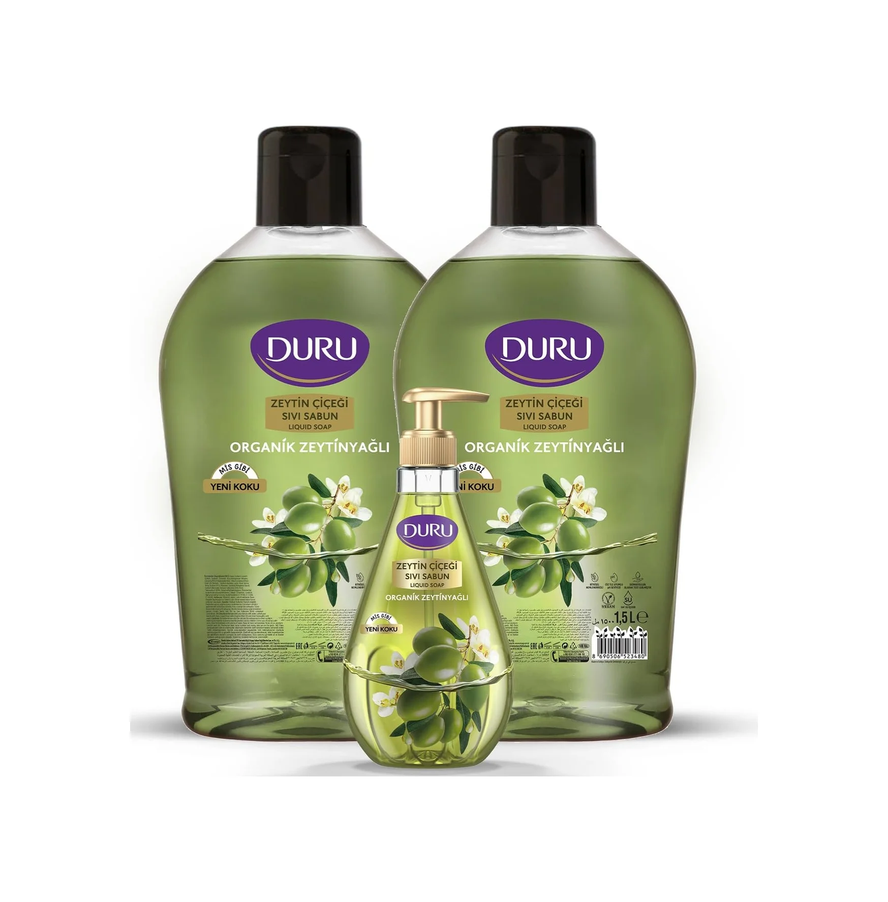 Lexroo Organik Zeytinyağlı Zeytin Çiçeği Sıvı Sabun 1,5+1,5+500ml Lexroo Organik Zeytinyağlı Zeytin Çiçeği Sıvı Sabun 1,5+1,5+500ml