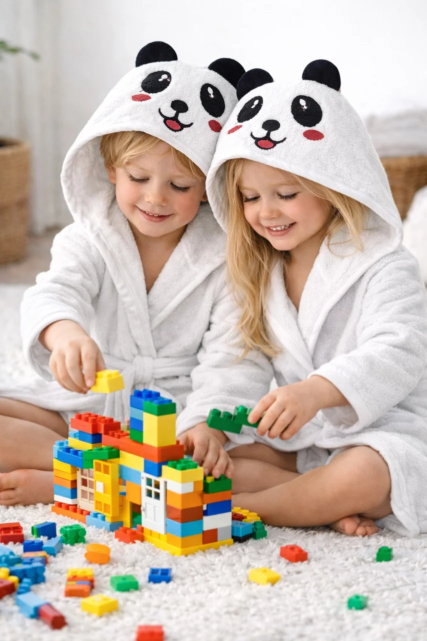 Lexroo Panda - Çocuk Bornozu 7/8 Standart Lexroo Panda - Çocuk Bornozu 7/8 Standart