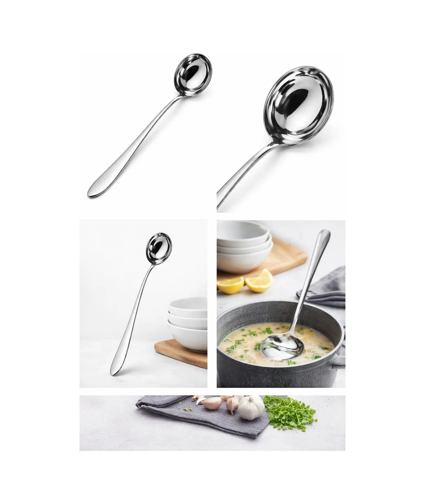 Lexroo Paslanmaz Çelik Servis Kepçesi 21 Cm, Küçük Boy Çorba Kepçesi, 304 Kalite Lexroo Paslanmaz Çelik Servis Kepçesi 21 Cm, Küçük Boy Çorba Kepçesi, 304 Kalite
