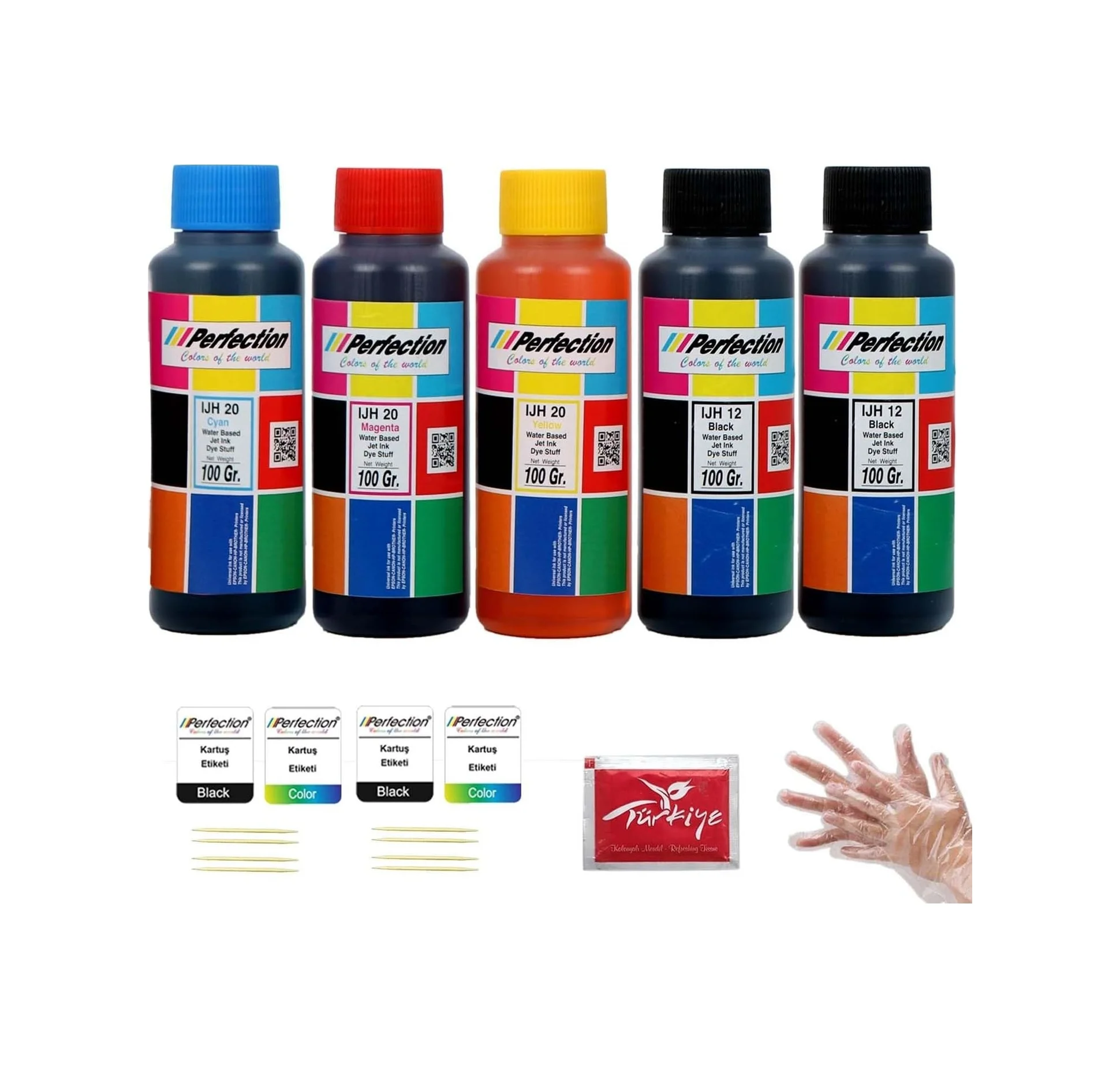 Lexroo Perfection Canon Uyumlu Gı-490 Bk Gı-490 Cmy Tanklı Yazıcı Mürekkep Seti 5 X 100 Gr. Lexroo Perfection Canon Uyumlu Gı-490 Bk Gı-490 Cmy Tanklı Yazıcı Mürekkep Seti 5 X 100 Gr.