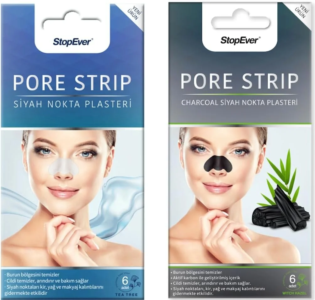 Lexroo Pore Strip Siyah Nokta Bandı 2'li Paket Siyah Nokta Karşıtı Gözenek Temizleyici Lexroo Pore Strip Siyah Nokta Bandı 2'li Paket Siyah Nokta Karşıtı Gözenek Temizleyici
