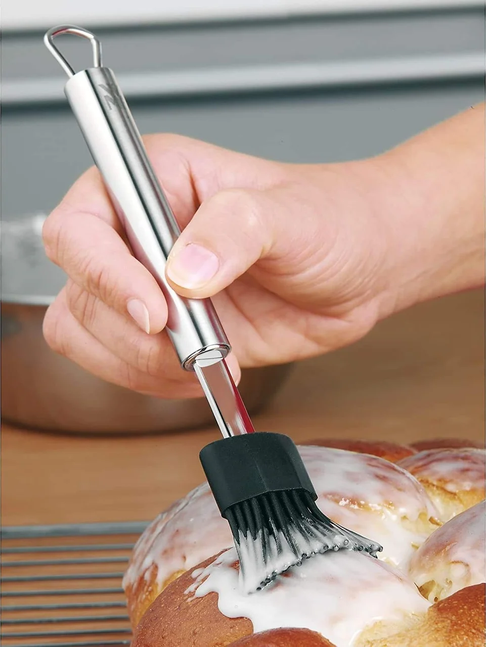 Lexroo Profi Plus Silikon Hamur Fırçası, 20 Cm, Cromargan Yüksek Kaliteli Yarı Mat Paslanmaz Çelik Lexroo Profi Plus Silikon Hamur Fırçası, 20 Cm, Cromargan Yüksek Kaliteli Yarı Mat Paslanmaz Çelik