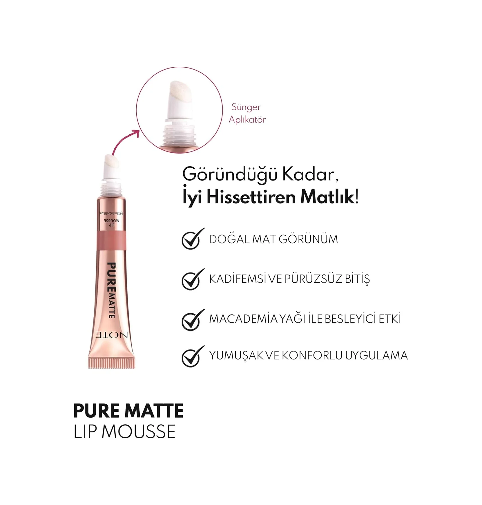 Lexroo Pure Matte Lip Mousse 30 Spiced Nude Kadifemsi Mat Likit Ruj -nude Çok Renkli Lexroo Pure Matte Lip Mousse 30 Spiced Nude Kadifemsi Mat Likit Ruj -nude Çok Renkli