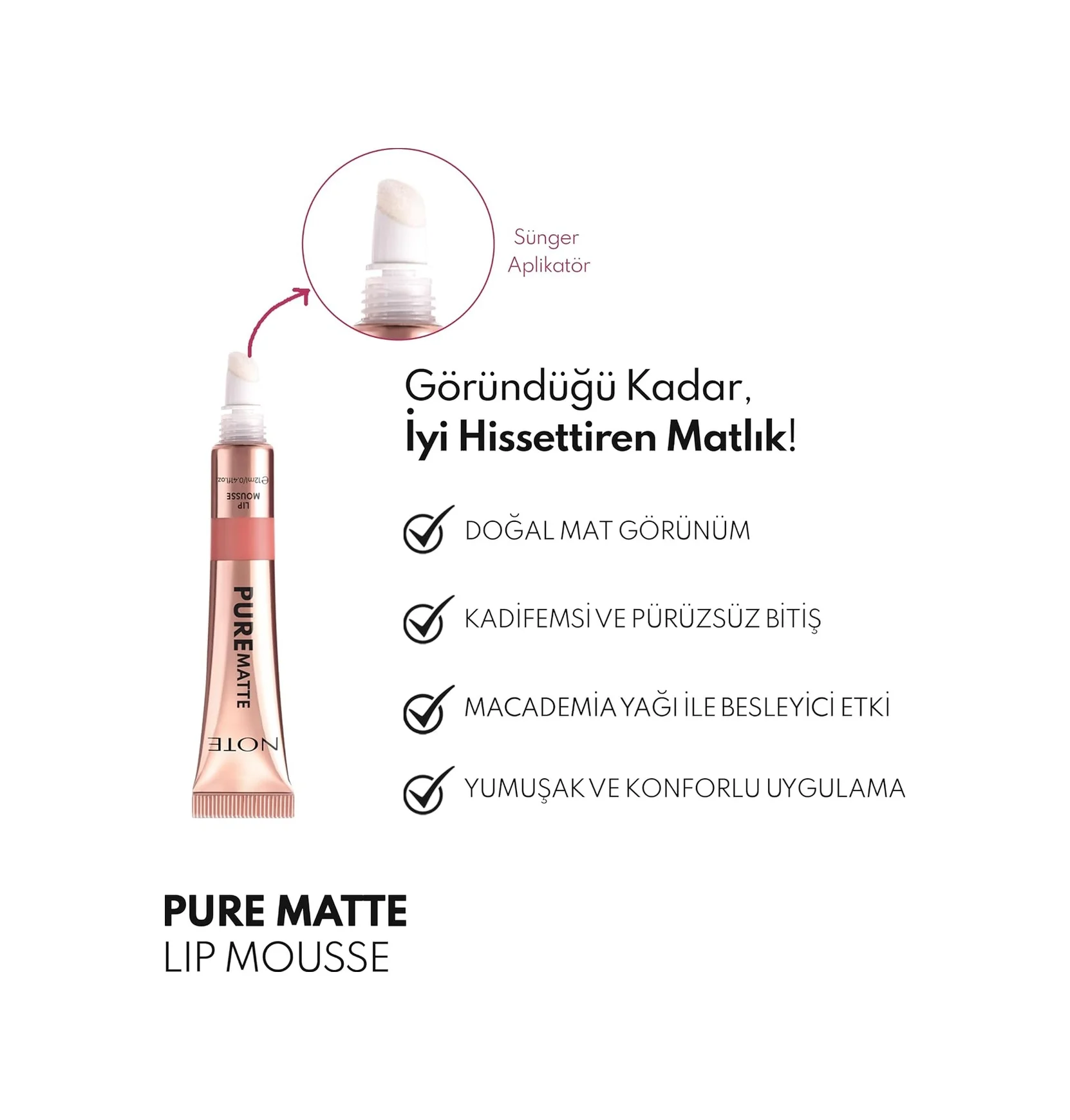 Lexroo Pure Matte Lip Mousse 10 Velvet Nude Kadifemsi Mat Likit Ruj - Nude Çok Renkli Lexroo Pure Matte Lip Mousse 10 Velvet Nude Kadifemsi Mat Likit Ruj - Nude Çok Renkli