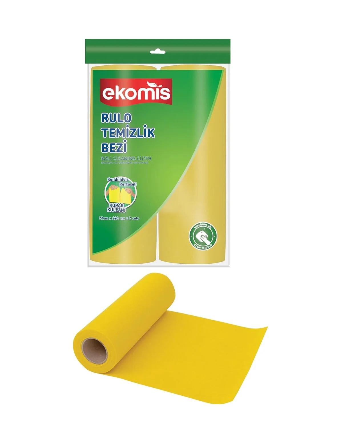 Lexroo Rulo Temizlik Bezi 27x225 Cm 2'li Islak Ve Kuru Kullanım, Süper Emici Perforeli Havlu Çok Renkli Lexroo Rulo Temizlik Bezi 27x225 Cm 2'li Islak Ve Kuru Kullanım, Süper Emici Perforeli Havlu Çok Renkli