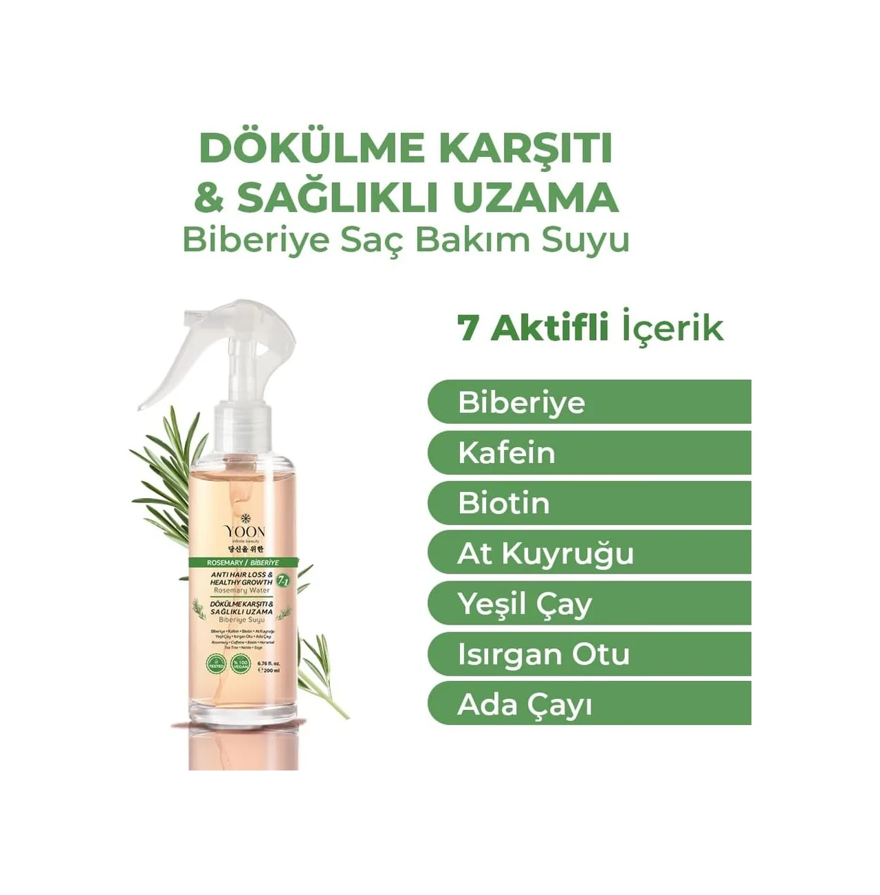 Lexroo Saç Dökülme Karşıtı, Hızlı Saç Uzamasına Yardımcı Vegan Biberiye Bakım Suyu Lexroo Saç Dökülme Karşıtı, Hızlı Saç Uzamasına Yardımcı Vegan Biberiye Bakım Suyu