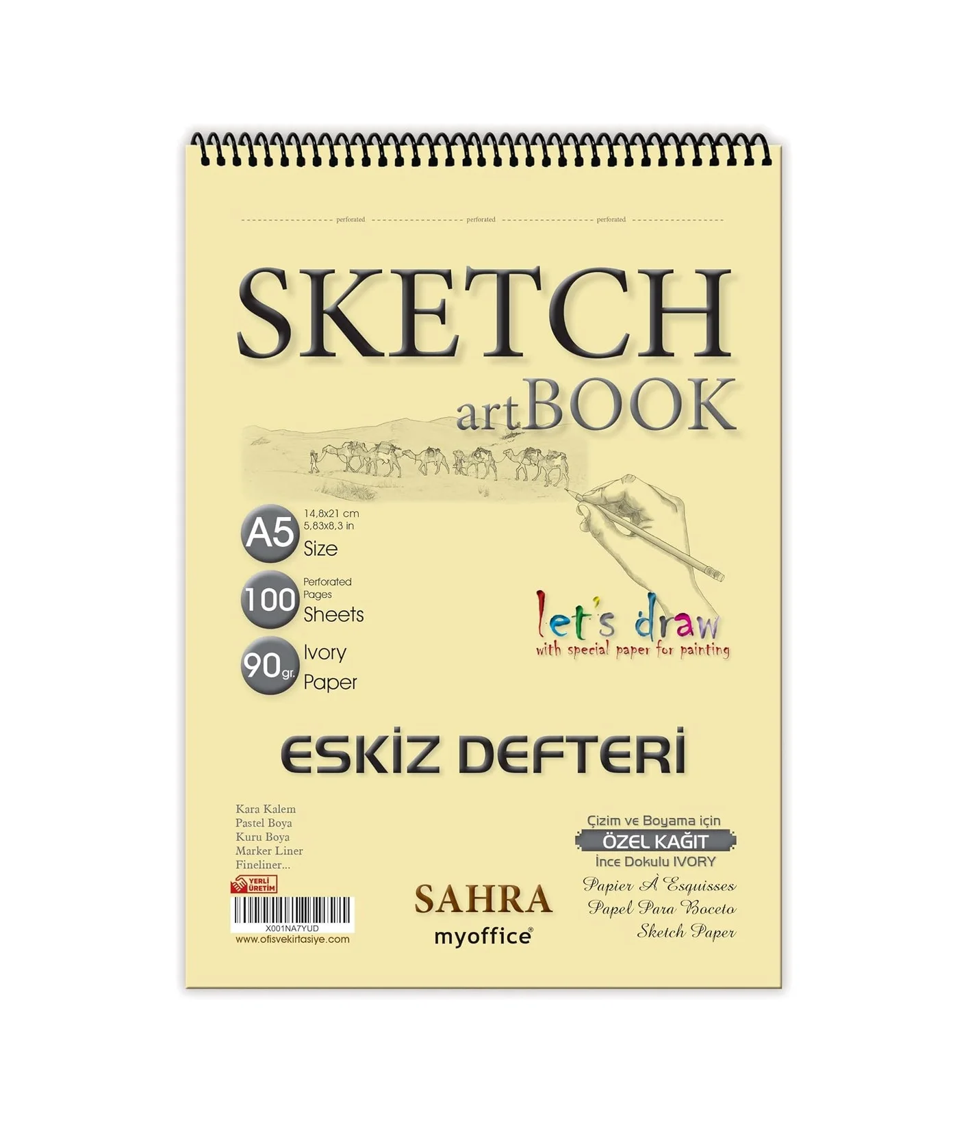 Lexroo Sahra A5 Eskiz Defteri - 90 Gr. 100 Yaprak Spiralli Kaliteli Sanatçı Çizim Defteri Çok Renkli Lexroo Sahra A5 Eskiz Defteri - 90 Gr. 100 Yaprak Spiralli Kaliteli Sanatçı Çizim Defteri Çok Renkli