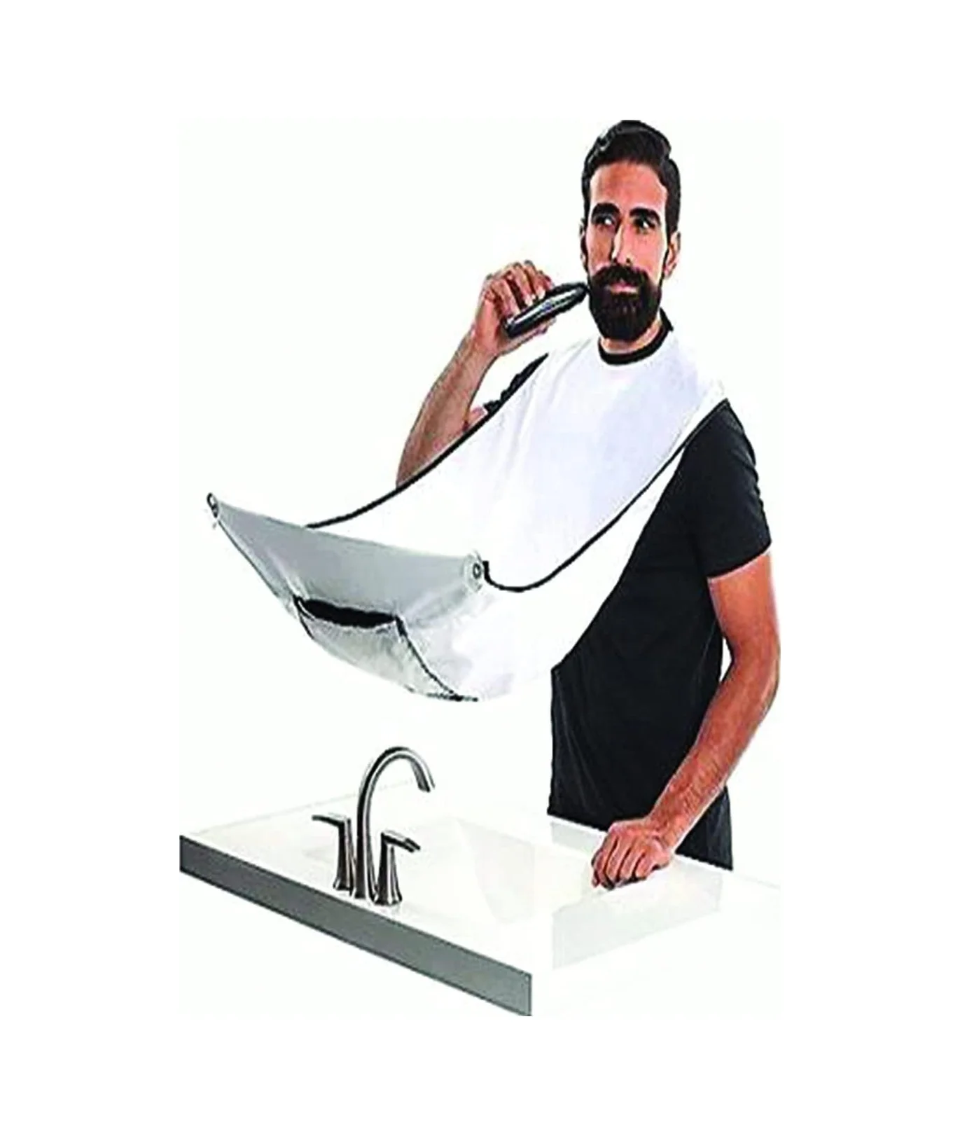 Lexroo Sakal Traş Önlüğü, Standart Sakal Kesme Örtüsü Berber/kuaför Önlüğü Beyaz Tela Kumaş Çok Lexroo Sakal Traş Önlüğü, Standart Sakal Kesme Örtüsü Berber/kuaför Önlüğü Beyaz Tela Kumaş Çok