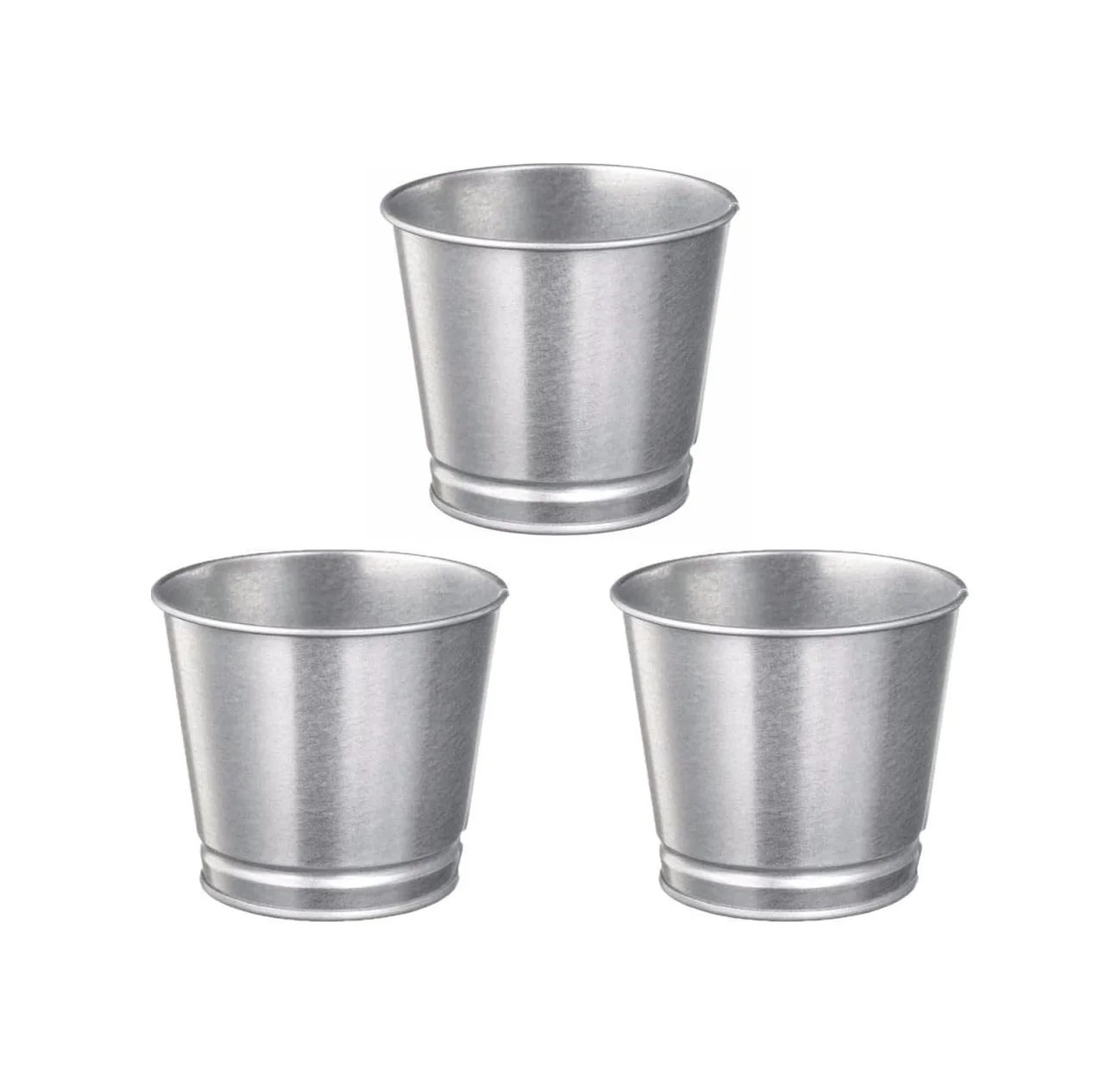 Lexroo Saksı 3 Adet Paslanmaz Çelik Bitki Saksısı Boyanabilir 9cm Standart Lexroo Saksı 3 Adet Paslanmaz Çelik Bitki Saksısı Boyanabilir 9cm Standart