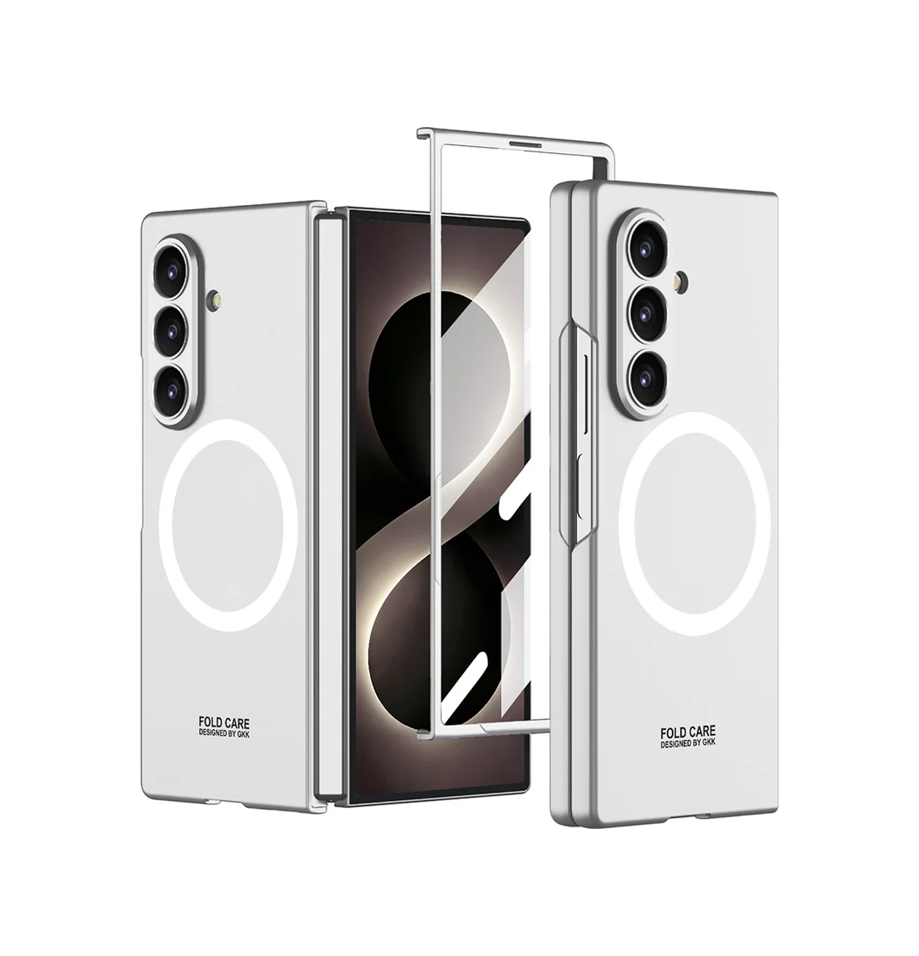 Lexroo Samsung Galaxy Uyumlu Z Fold 8 Ultra Kılıf Wireless Şarj Özellikli Kıpta M-safe Kılıf - Gümüş Lexroo Samsung Galaxy Uyumlu Z Fold 8 Ultra Kılıf Wireless Şarj Özellikli Kıpta M-safe Kılıf - Gümüş