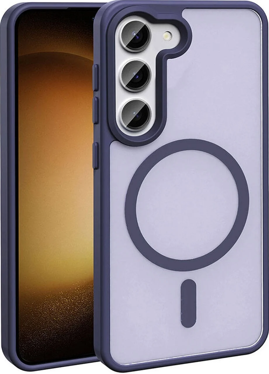 Lexroo Samsung Galaxy Uyumlu S23 Kılıf M-safe Şarj Özellikli Mat Arka Yüzey Sio Kılıf - Koyu Mor Lexroo Samsung Galaxy Uyumlu S23 Kılıf M-safe Şarj Özellikli Mat Arka Yüzey Sio Kılıf - Koyu Mor