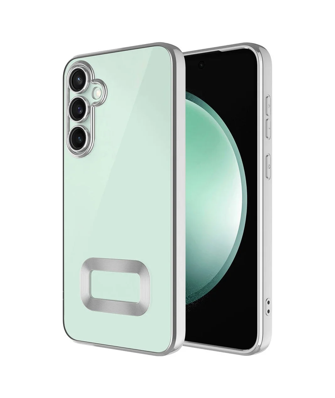 Lexroo Samsung Galaxy Uyumlu S23 Fe Kılıf Kamera Korumalı Logo Gösteren Omega Kılıf - Gümüş Lexroo Samsung Galaxy Uyumlu S23 Fe Kılıf Kamera Korumalı Logo Gösteren Omega Kılıf - Gümüş