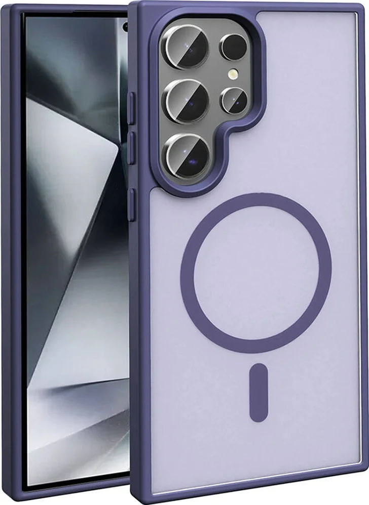Lexroo Samsung Galaxy Uyumlu S24 Ultra Kılıf M-safe Şarj Özellikli Mat Arka Yüzey Sio Kılıf - Koyu Mor Lexroo Samsung Galaxy Uyumlu S24 Ultra Kılıf M-safe Şarj Özellikli Mat Arka Yüzey Sio Kılıf - Koyu Mor
