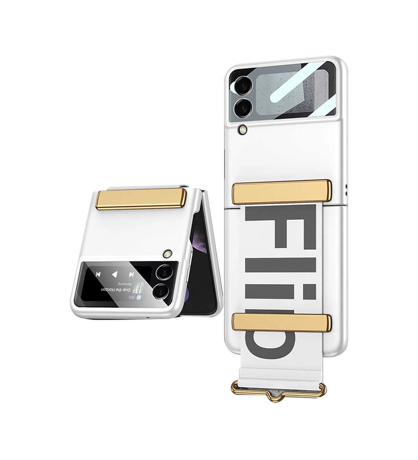 Lexroo Samsung Galaxy Uyumlu Z Flip 3 Kılıf Flio Kıpta Kılıf - Gümüş Lexroo Samsung Galaxy Uyumlu Z Flip 3 Kılıf Flio Kıpta Kılıf - Gümüş