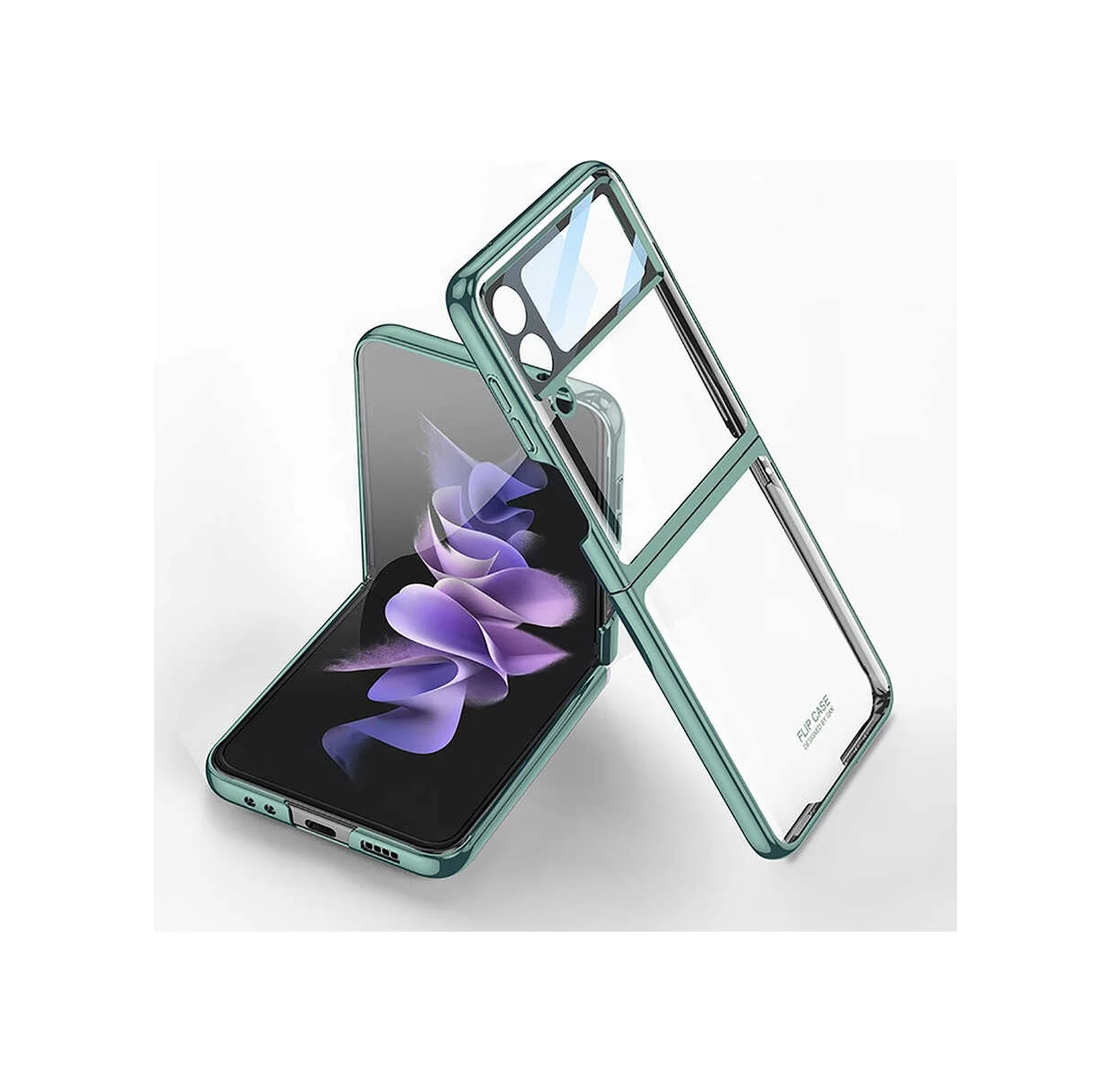 Lexroo Samsung Galaxy Uyumlu Z Flip 4 Kılıf Kıpta Lensli Kılıf - Koyu Yeşil Lexroo Samsung Galaxy Uyumlu Z Flip 4 Kılıf Kıpta Lensli Kılıf - Koyu Yeşil