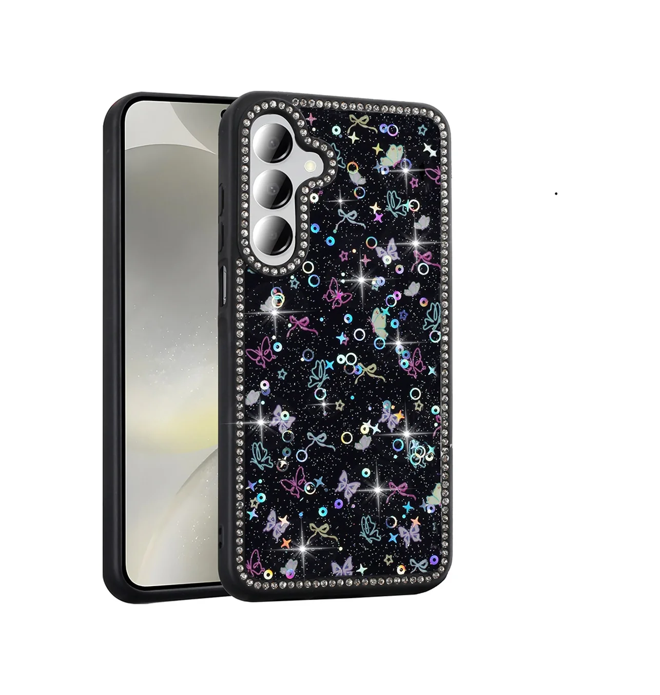 Lexroo Samsung Galaxy Uyumlu A55 Kılıf Taşlı Ve Simli Tasarım Azra Kılıf - Siyah Lexroo Samsung Galaxy Uyumlu A55 Kılıf Taşlı Ve Simli Tasarım Azra Kılıf - Siyah