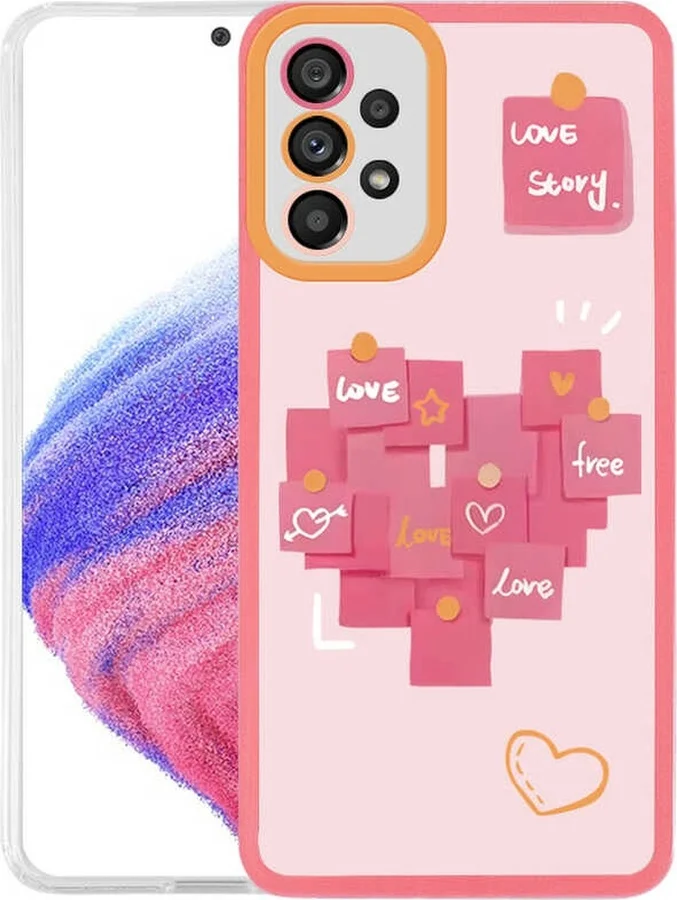 Lexroo Samsung Galaxy Uyumlu A33 5g Kılıf M-fit Desenli Kılıf - Love Story No2 Çok Renkli Lexroo Samsung Galaxy Uyumlu A33 5g Kılıf M-fit Desenli Kılıf - Love Story No2 Çok Renkli