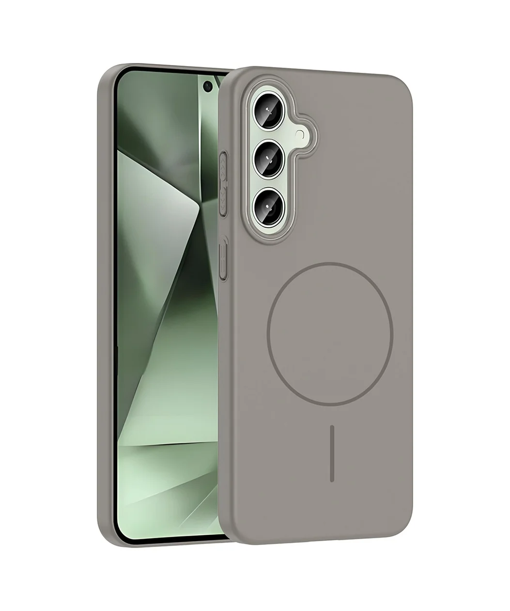 Lexroo Samsung Galaxy Uyumlu S24 Fe Kılıf M-safe Şarj Özellikli Ruby Sert Kılıf - Gri Lexroo Samsung Galaxy Uyumlu S24 Fe Kılıf M-safe Şarj Özellikli Ruby Sert Kılıf - Gri
