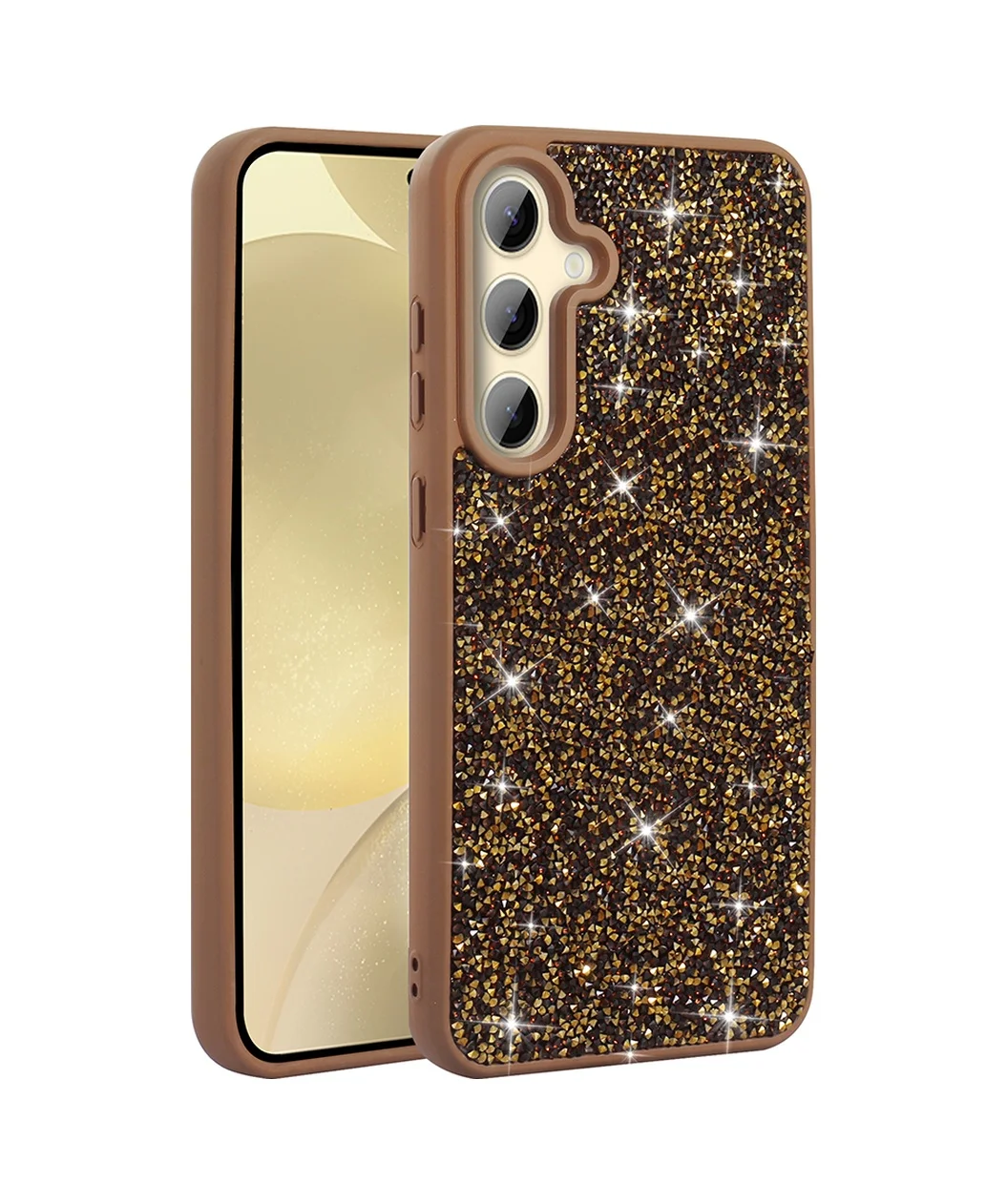 Lexroo Samsung Galaxy Uyumlu S25 Plus Kılıf Parlak Taşlı Tasarım Pırlanta Kılıf - Gold Lexroo Samsung Galaxy Uyumlu S25 Plus Kılıf Parlak Taşlı Tasarım Pırlanta Kılıf - Gold