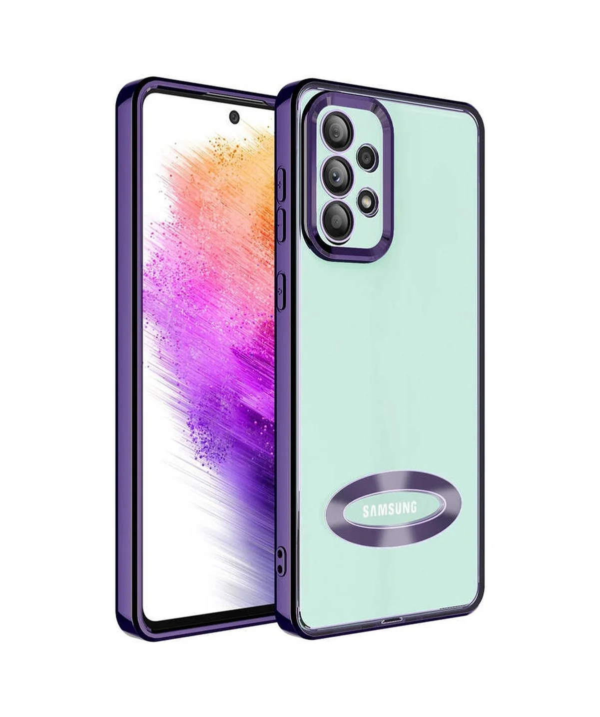 Lexroo Samsung Galaxy Uyumlu A73 Kılıf Kamera Korumalı Logo Gösteren Omega Kılıf - Derin Mor Lexroo Samsung Galaxy Uyumlu A73 Kılıf Kamera Korumalı Logo Gösteren Omega Kılıf - Derin Mor