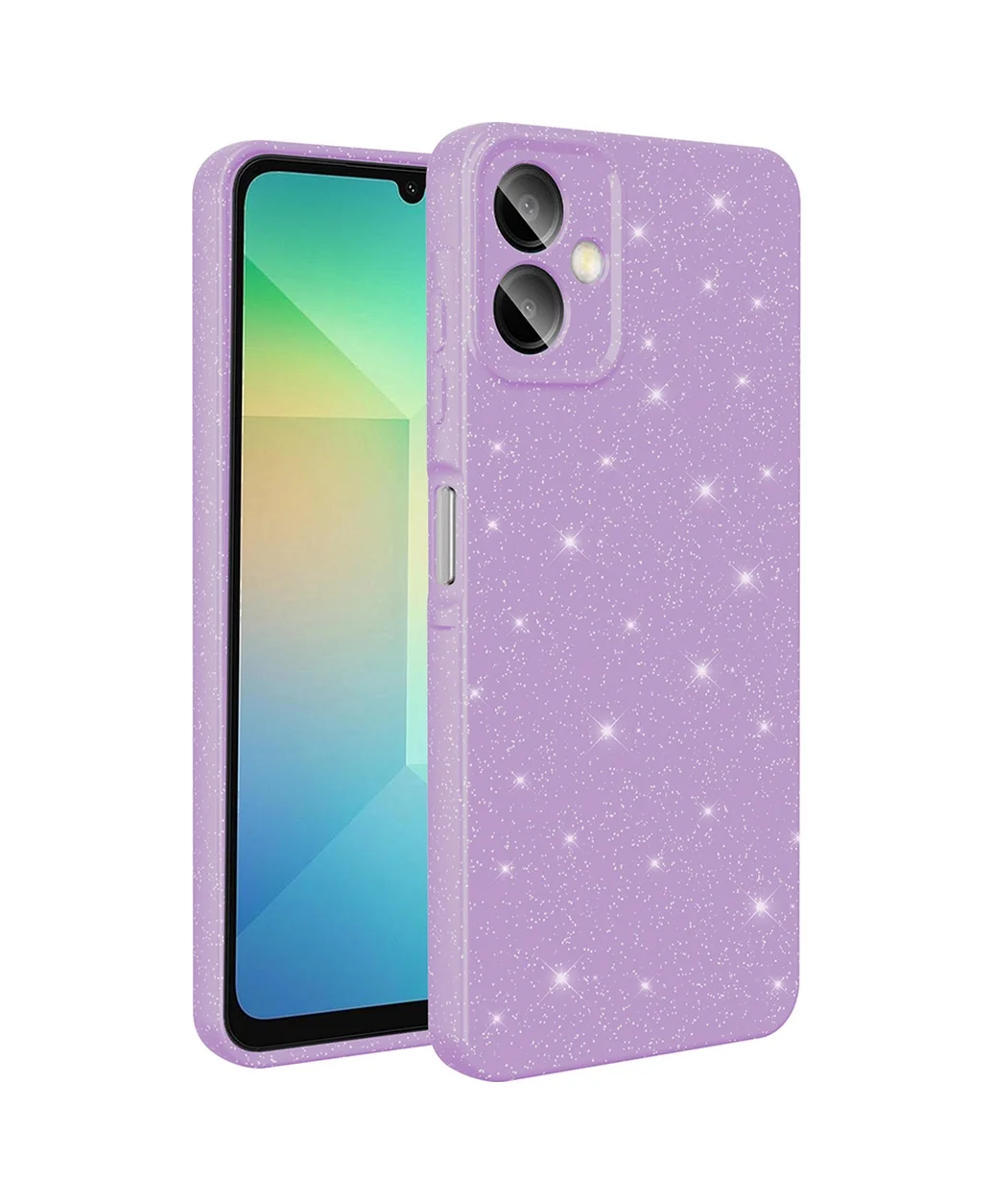 Lexroo Samsung Galaxy Uyumlu A07 Kılıf Kamera Korumalı Simli Lüks Koton Kılıf - Lila Lexroo Samsung Galaxy Uyumlu A07 Kılıf Kamera Korumalı Simli Lüks Koton Kılıf - Lila