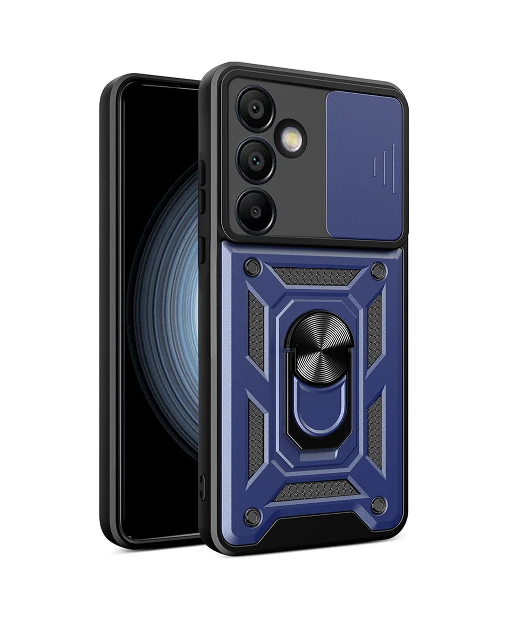 Lexroo Samsung Galaxy Uyumlu S24 Fe Kılıf Magnetik Standlı Kamera Korumalı Sürgülü Vega Kılıf - Mavi Lexroo Samsung Galaxy Uyumlu S24 Fe Kılıf Magnetik Standlı Kamera Korumalı Sürgülü Vega Kılıf - Mavi