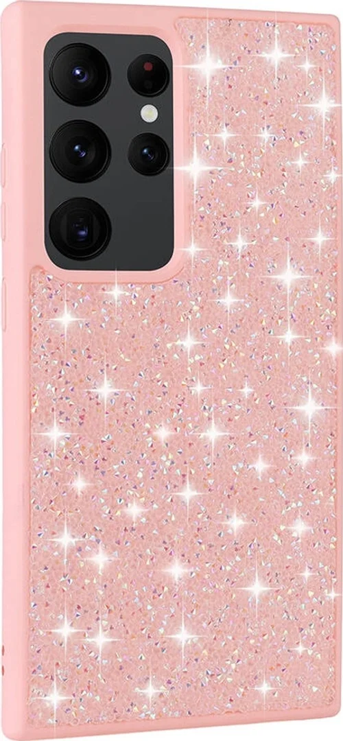 Lexroo Samsung Galaxy Uyumlu S24 Ultra Kılıf Parlak Taşlı Tasarım Pırlanta Kılıf - Pembe Lexroo Samsung Galaxy Uyumlu S24 Ultra Kılıf Parlak Taşlı Tasarım Pırlanta Kılıf - Pembe