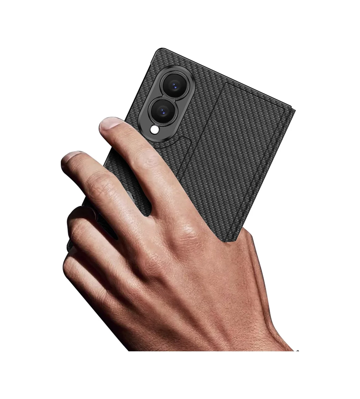 Lexroo Samsung Galaxy Uyumlu Z Fold 8 Kılıf Karbon Fiber Tasarımlı Magnetik Tokalı Kartlıklı Kıpta - Siyah Karbon Lexroo Samsung Galaxy Uyumlu Z Fold 8 Kılıf Karbon Fiber Tasarımlı Magnetik Tokalı Kartlıklı Kıpta - Siyah Karbon