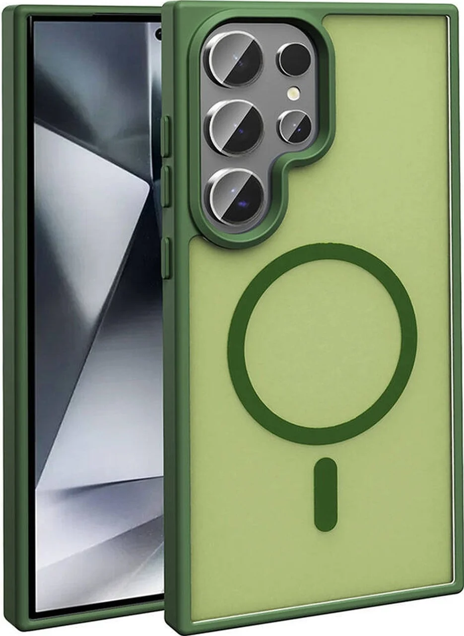 Lexroo Samsung Galaxy Uyumlu S23 Ultra Kılıf M-safe Şarj Özellikli Mat Arka Yüzey Sio Kılıf - Koyu Yeşil Lexroo Samsung Galaxy Uyumlu S23 Ultra Kılıf M-safe Şarj Özellikli Mat Arka Yüzey Sio Kılıf - Koyu Yeşil