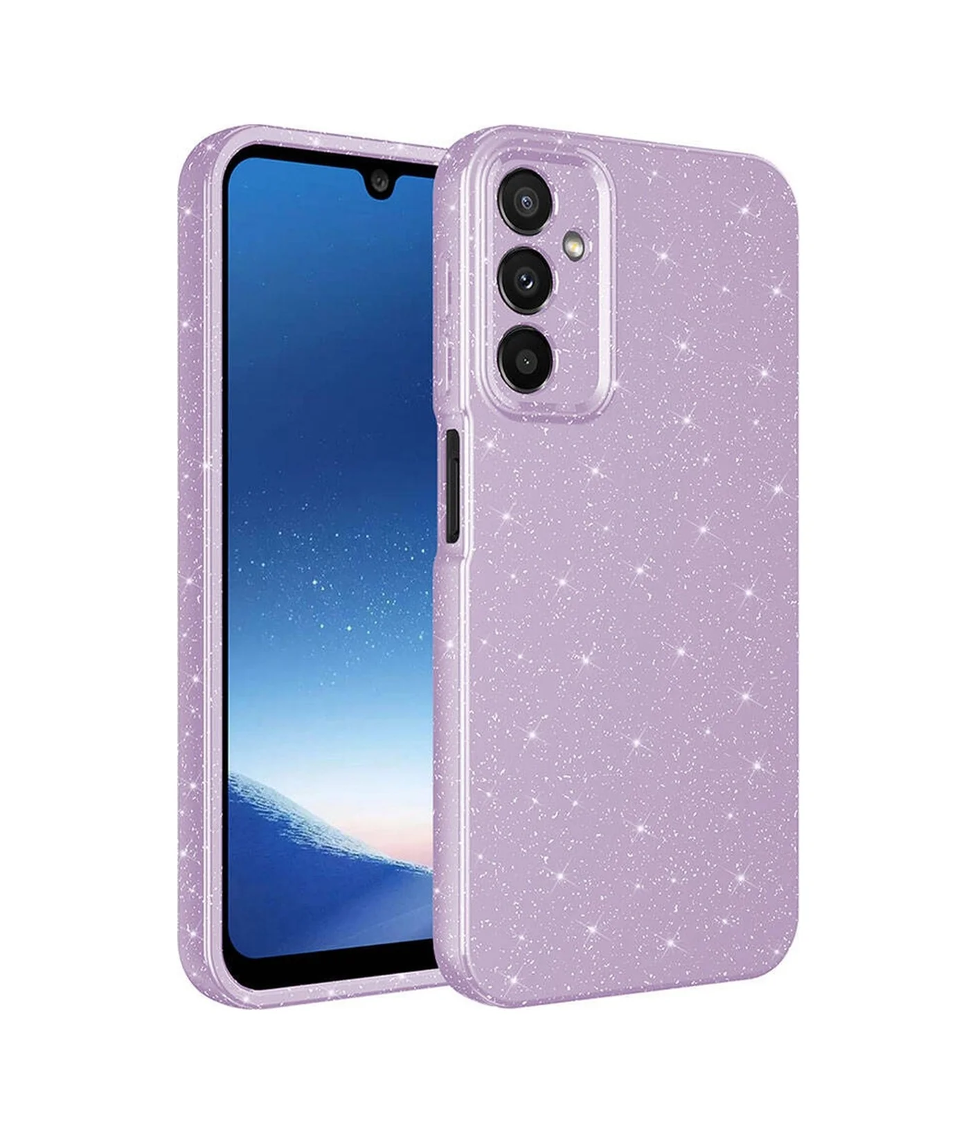 Lexroo Samsung Galaxy Uyumlu A25 Kılıf Kamera Korumalı Simli Lüks Koton Kılıf - Lila Lexroo Samsung Galaxy Uyumlu A25 Kılıf Kamera Korumalı Simli Lüks Koton Kılıf - Lila