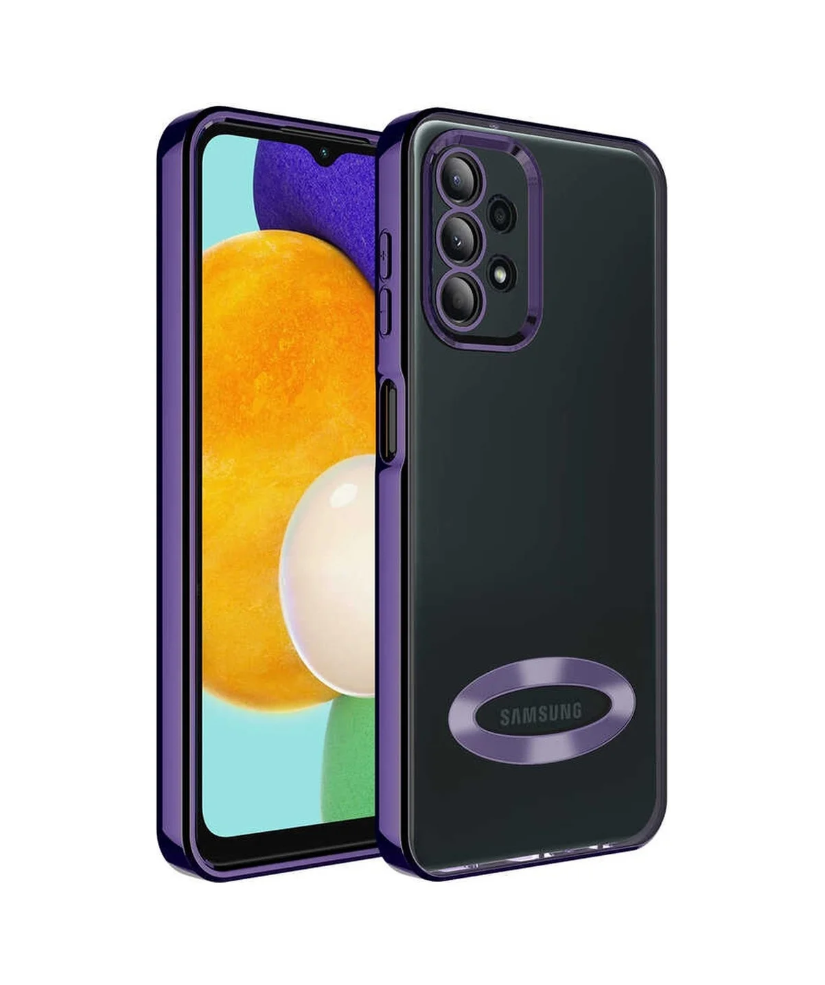 Lexroo Samsung Galaxy Uyumlu A23 Kılıf Kamera Korumalı Logo Gösteren Omega Kılıf - Derin Mor Lexroo Samsung Galaxy Uyumlu A23 Kılıf Kamera Korumalı Logo Gösteren Omega Kılıf - Derin Mor