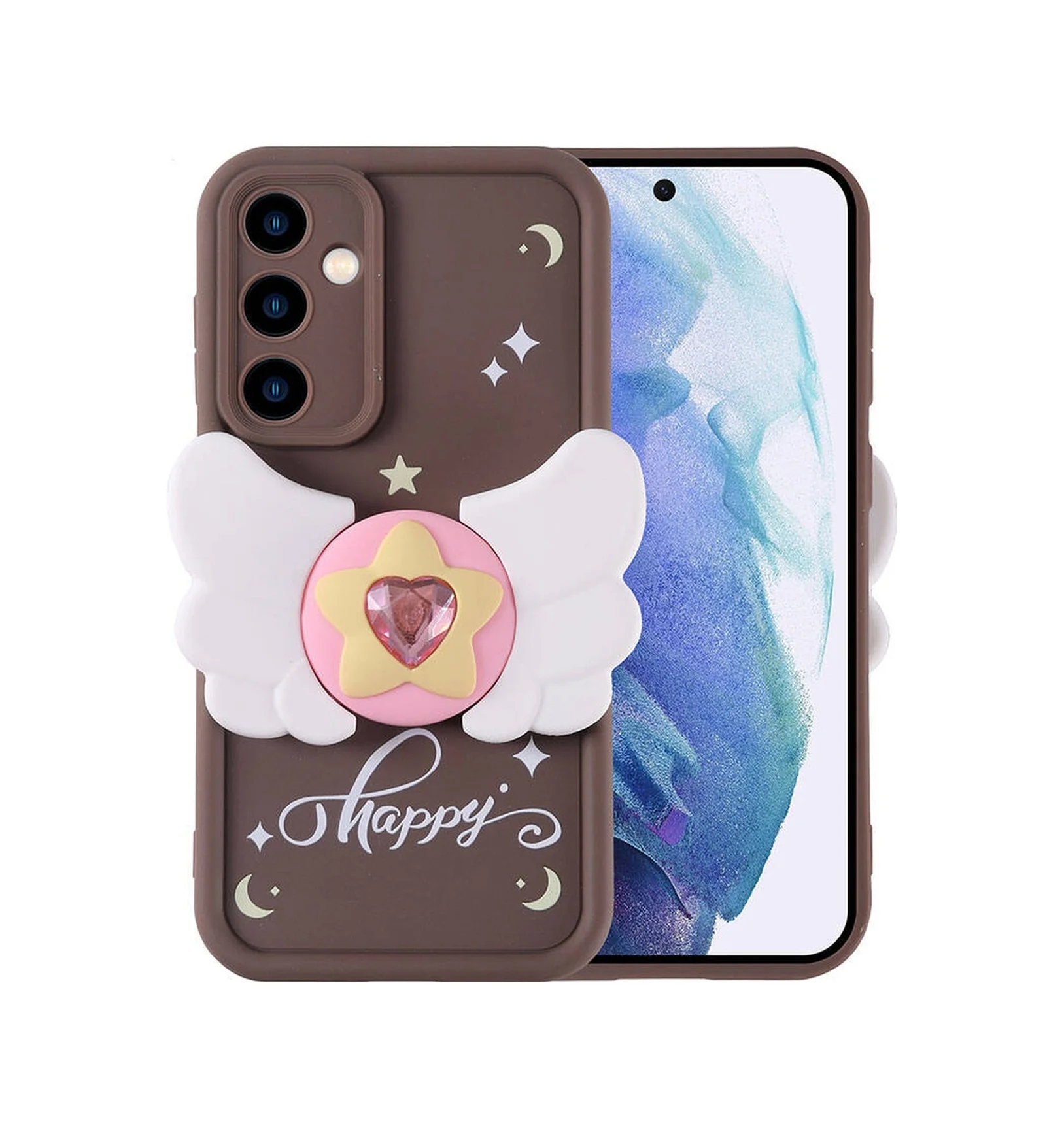 Lexroo Samsung Galaxy Uyumlu A55 Kılıf Kamera Korumalı Figür Tasarımlı Kapya Kılıf - Koyu Kahve Çok Renkli Lexroo Samsung Galaxy Uyumlu A55 Kılıf Kamera Korumalı Figür Tasarımlı Kapya Kılıf - Koyu Kahve Çok Renkli