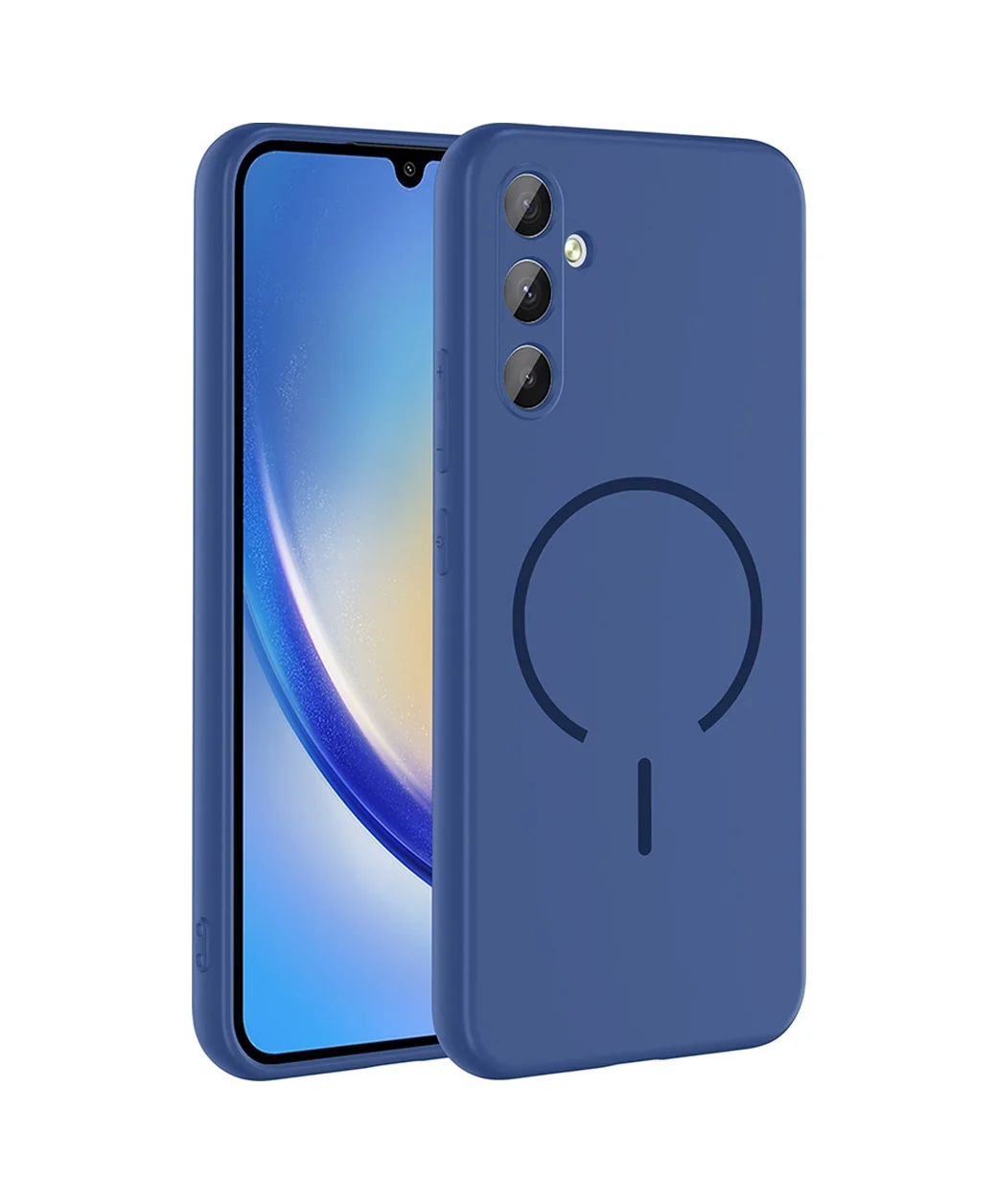Lexroo Samsung Galaxy Uyumlu A24 Kılıf M-safe Şarj Özellikli Meta Kılıf - Lacivert Lexroo Samsung Galaxy Uyumlu A24 Kılıf M-safe Şarj Özellikli Meta Kılıf - Lacivert