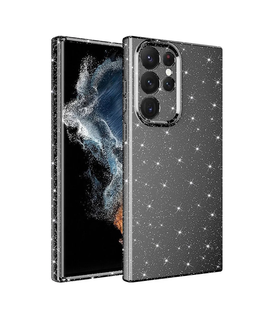 Lexroo Samsung Galaxy Uyumlu S22 Ultra Kılıf Kamera Korumalı Simli Lüks Koton Kılıf - Gri Lexroo Samsung Galaxy Uyumlu S22 Ultra Kılıf Kamera Korumalı Simli Lüks Koton Kılıf - Gri