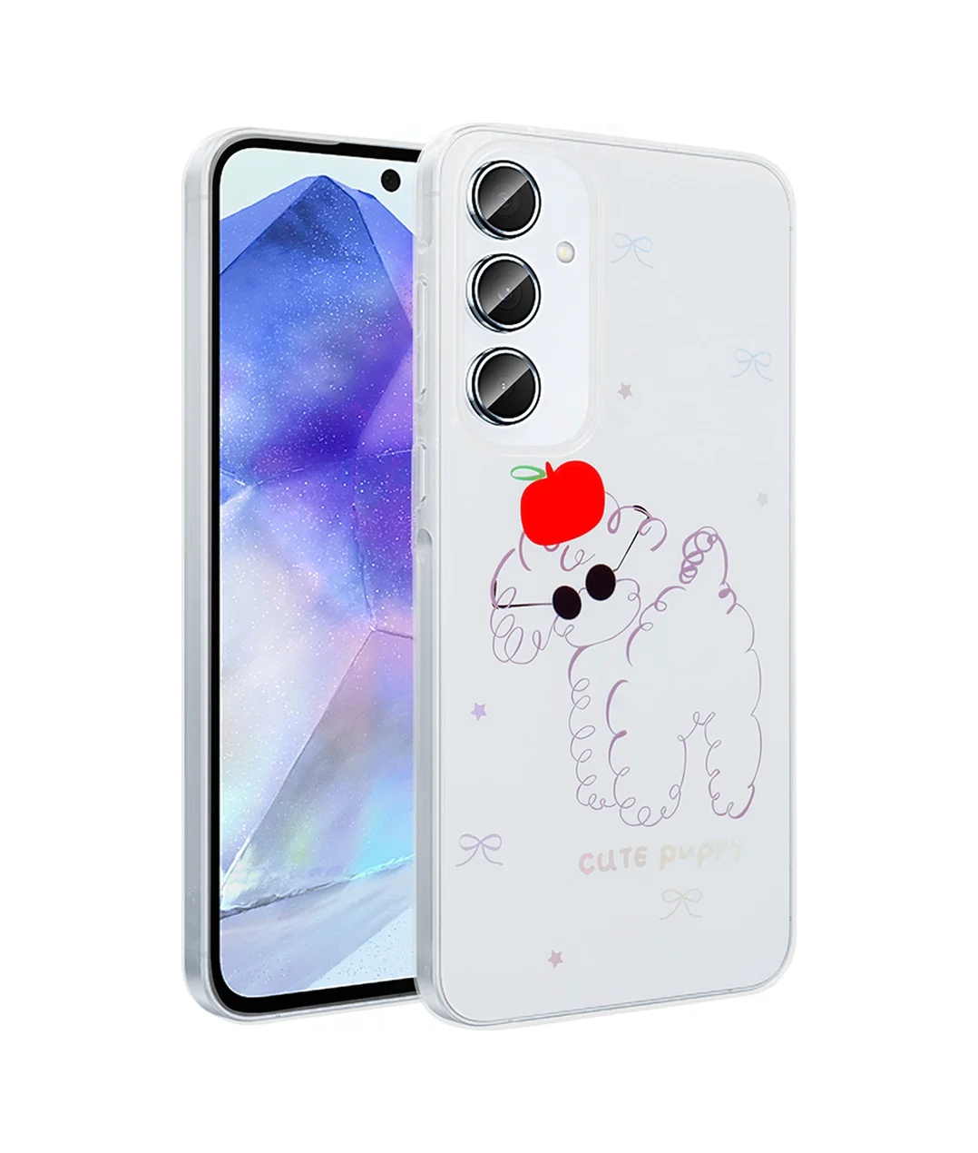 Lexroo Samsung Galaxy Uyumlu A55 Kılıf Şeffaf Figürlü Folk Sert Kılıf - Sevimli Köpek Lexroo Samsung Galaxy Uyumlu A55 Kılıf Şeffaf Figürlü Folk Sert Kılıf - Sevimli Köpek