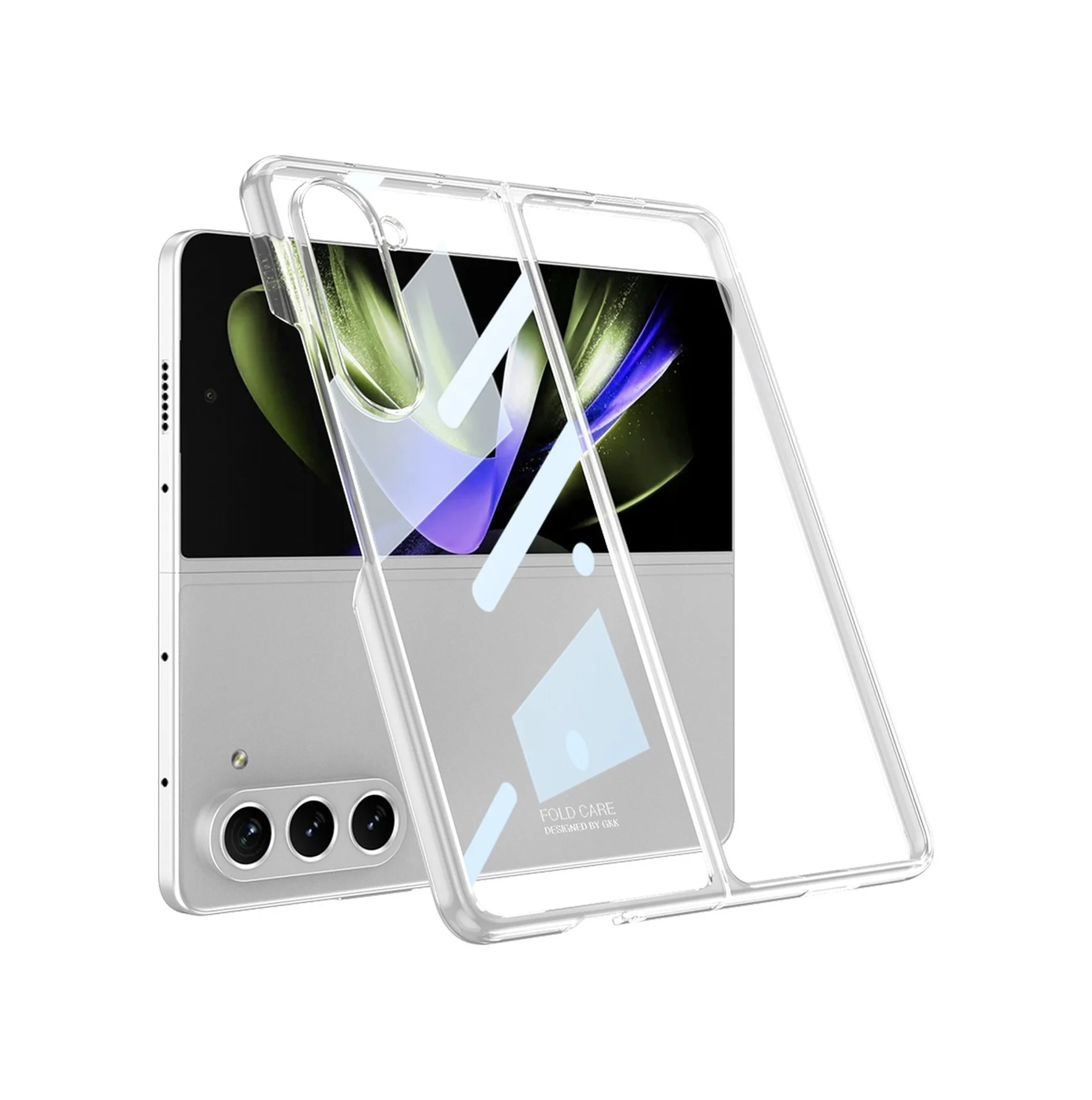 Lexroo Samsung Galaxy Uyumlu Z Fold 5 Kılıf Full Camlı Kıpta Kılıf - Renksiz Çok Renkli Lexroo Samsung Galaxy Uyumlu Z Fold 5 Kılıf Full Camlı Kıpta Kılıf - Renksiz Çok Renkli