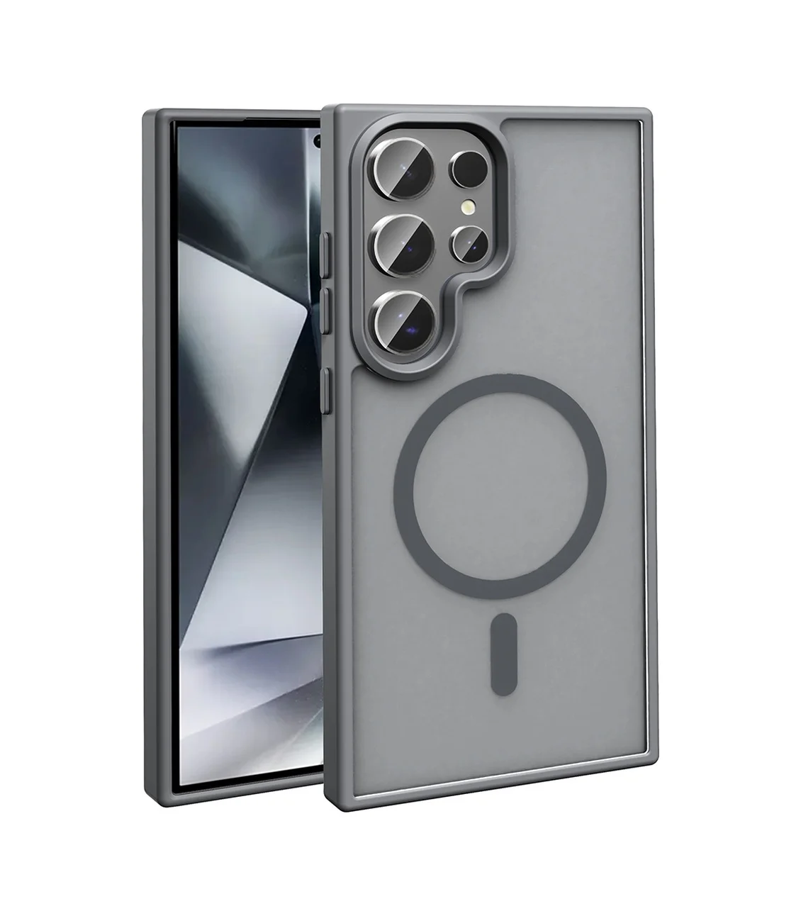 Lexroo Samsung Galaxy Uyumlu S26 Ultra Kılıf M-safe Şarj Özellikli Mat Arka Yüzey Sio Kılıf - Gri Lexroo Samsung Galaxy Uyumlu S26 Ultra Kılıf M-safe Şarj Özellikli Mat Arka Yüzey Sio Kılıf - Gri
