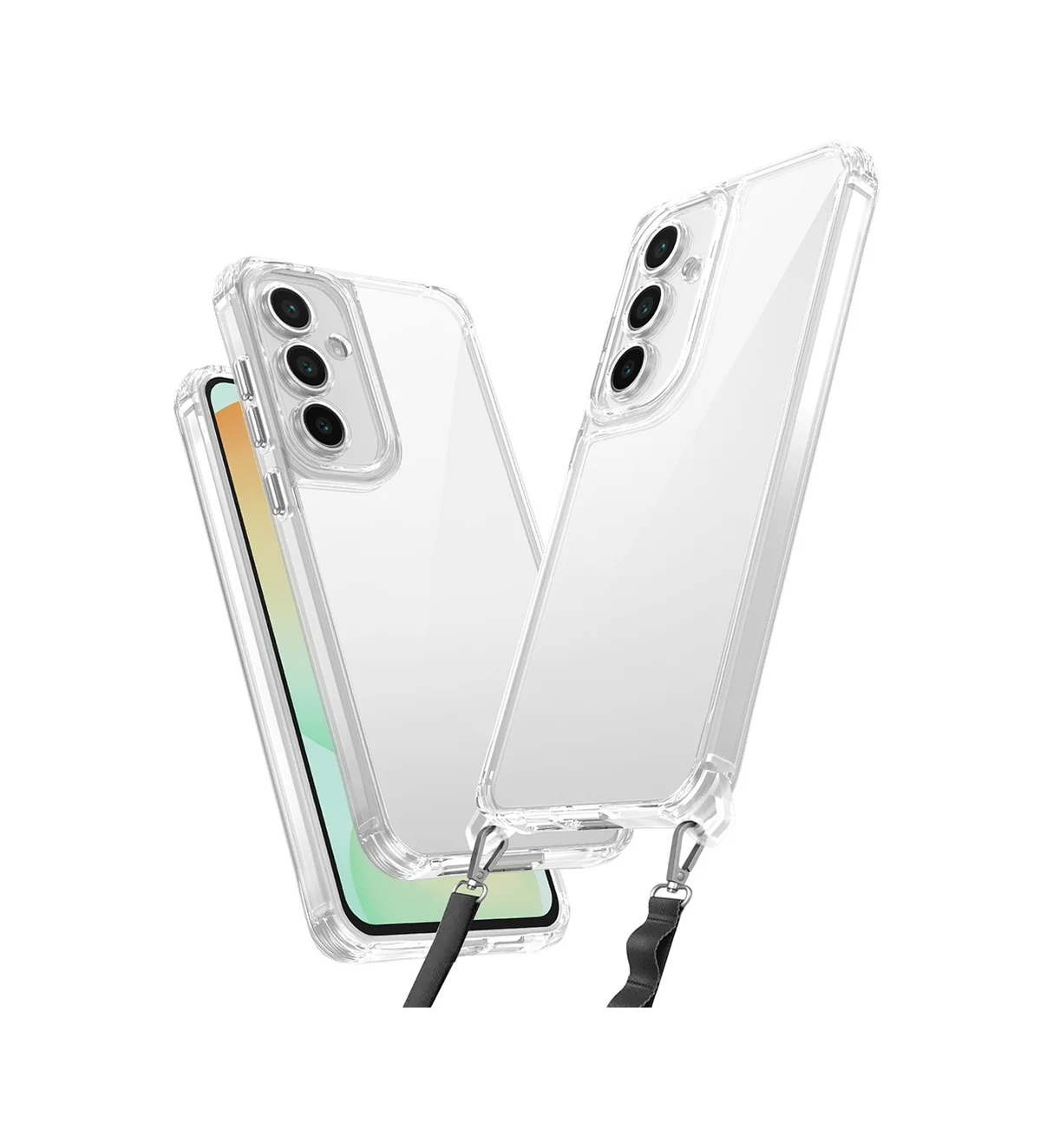 Lexroo Samsung Galaxy Uyumlu A56 Kılıf Airbagli Takılabilir Askı Aparatlı Snap Silikon Kılıf - Şeffaf Lexroo Samsung Galaxy Uyumlu A56 Kılıf Airbagli Takılabilir Askı Aparatlı Snap Silikon Kılıf - Şeffaf